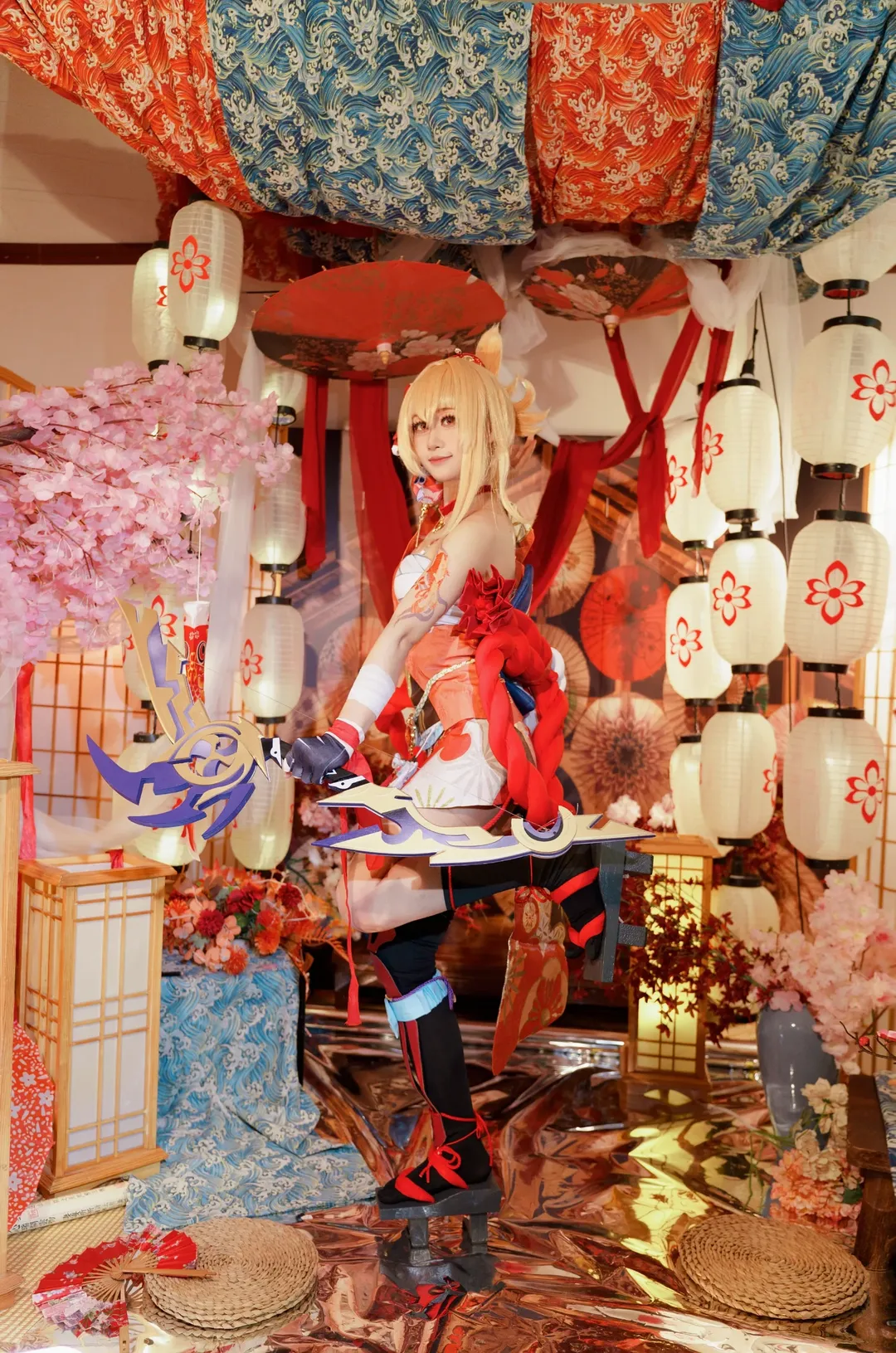 原神, 二次元コスプレ, 宵宮コスプレ, 和風少女, ロングソックス コーデ - 7枚目