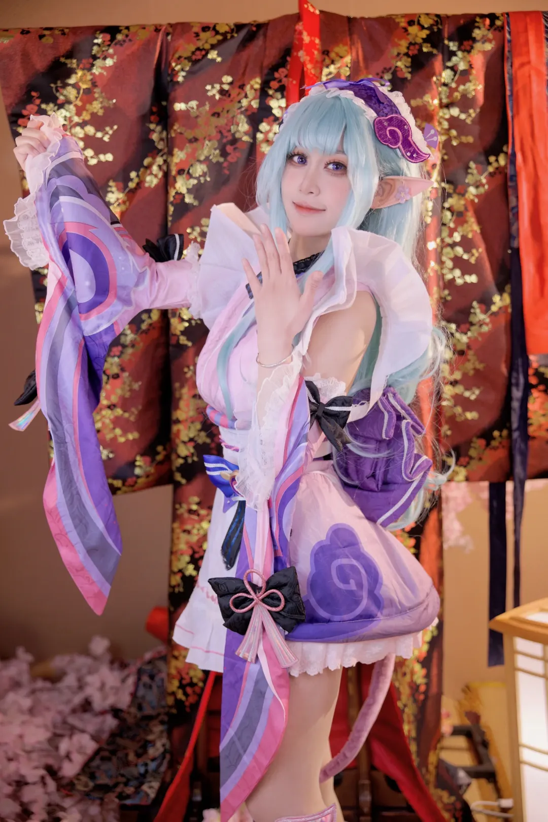 原神, 和风cosplay, 梦见月瑞希cos, 精灵耳穿搭, 食梦貘cos - 第1张