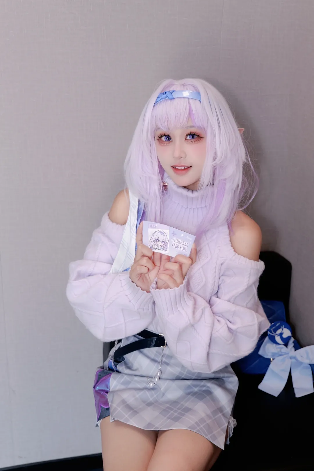 崩壊：スターレイル, キャストリス コスプレ, エルフ耳, ラッキンコーヒーコラボ, 白ソックス - 3枚目