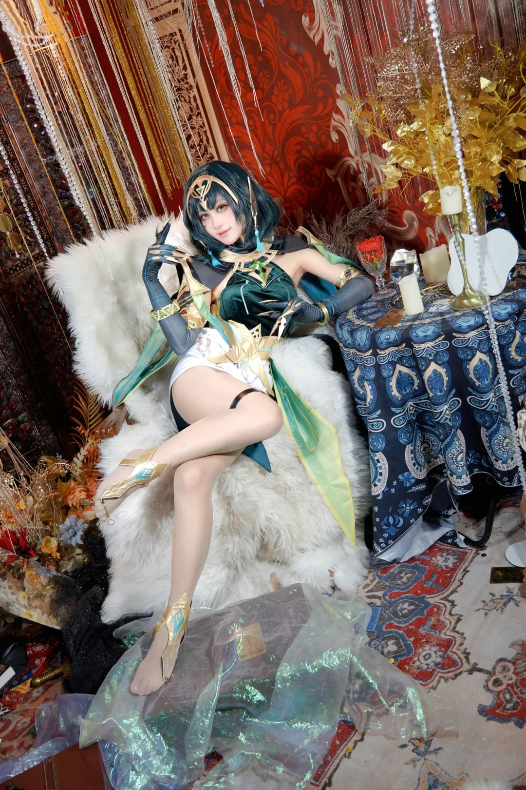 原神, 二次元cosplay, 奈芙尔cos, 漫骨, 丝袜cos - 第1张