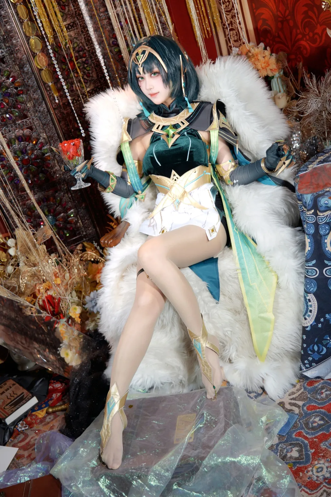 原神, 二次元cosplay, 奈芙尔cos, 漫骨, 丝袜cos - 第4张