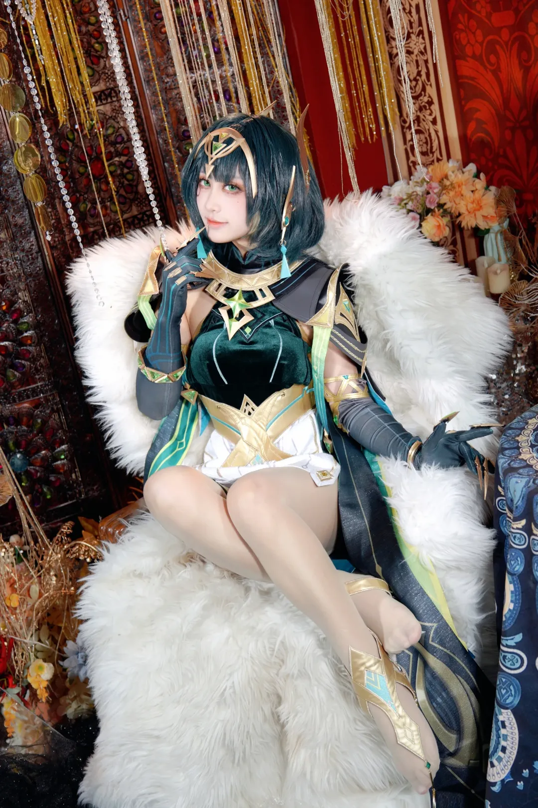 原神, 二次元cosplay, 奈芙尔cos, 漫骨, 丝袜cos - 第5张