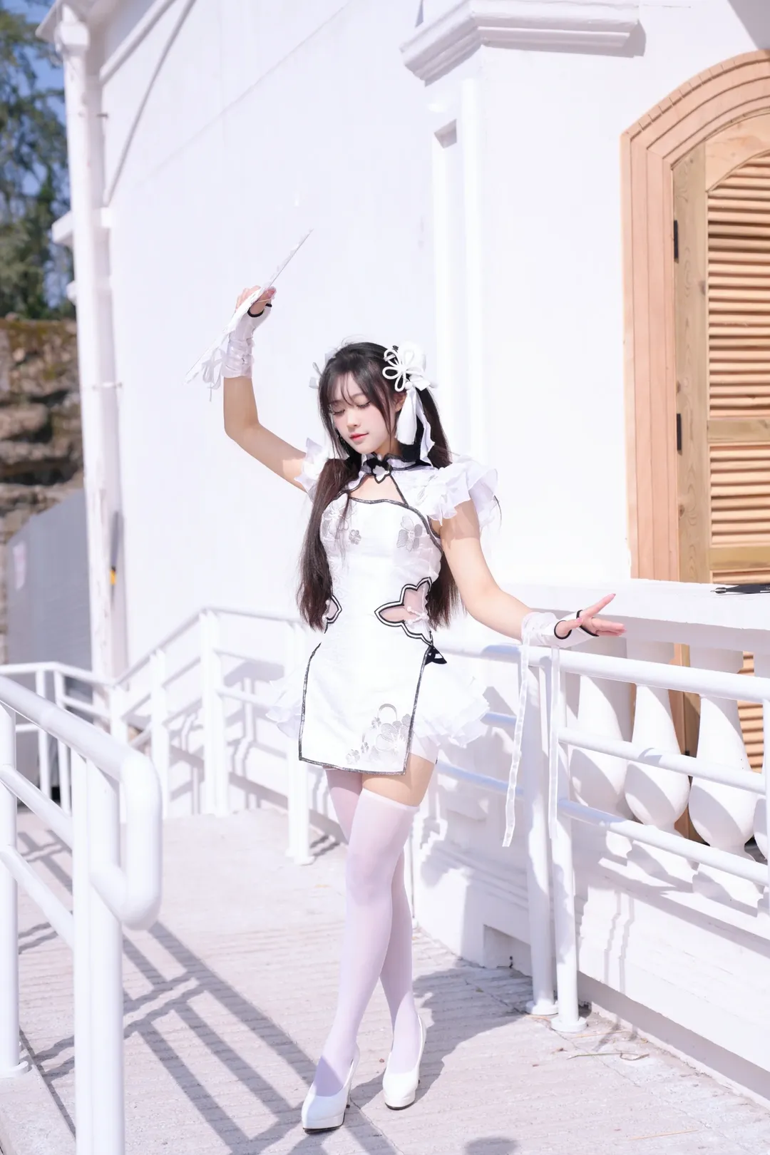 永劫无间, 殷紫萍cos, 玉髓冰心, 白丝, 旗袍cos - 第2张