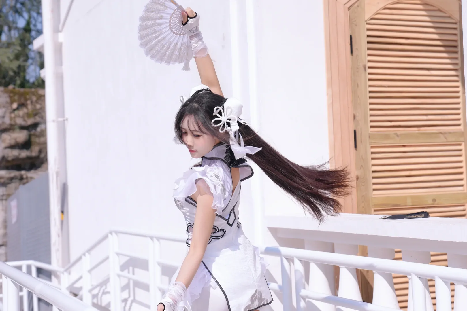 永劫无间, 殷紫萍cos, 玉髓冰心, 白丝, 旗袍cos - 第3张