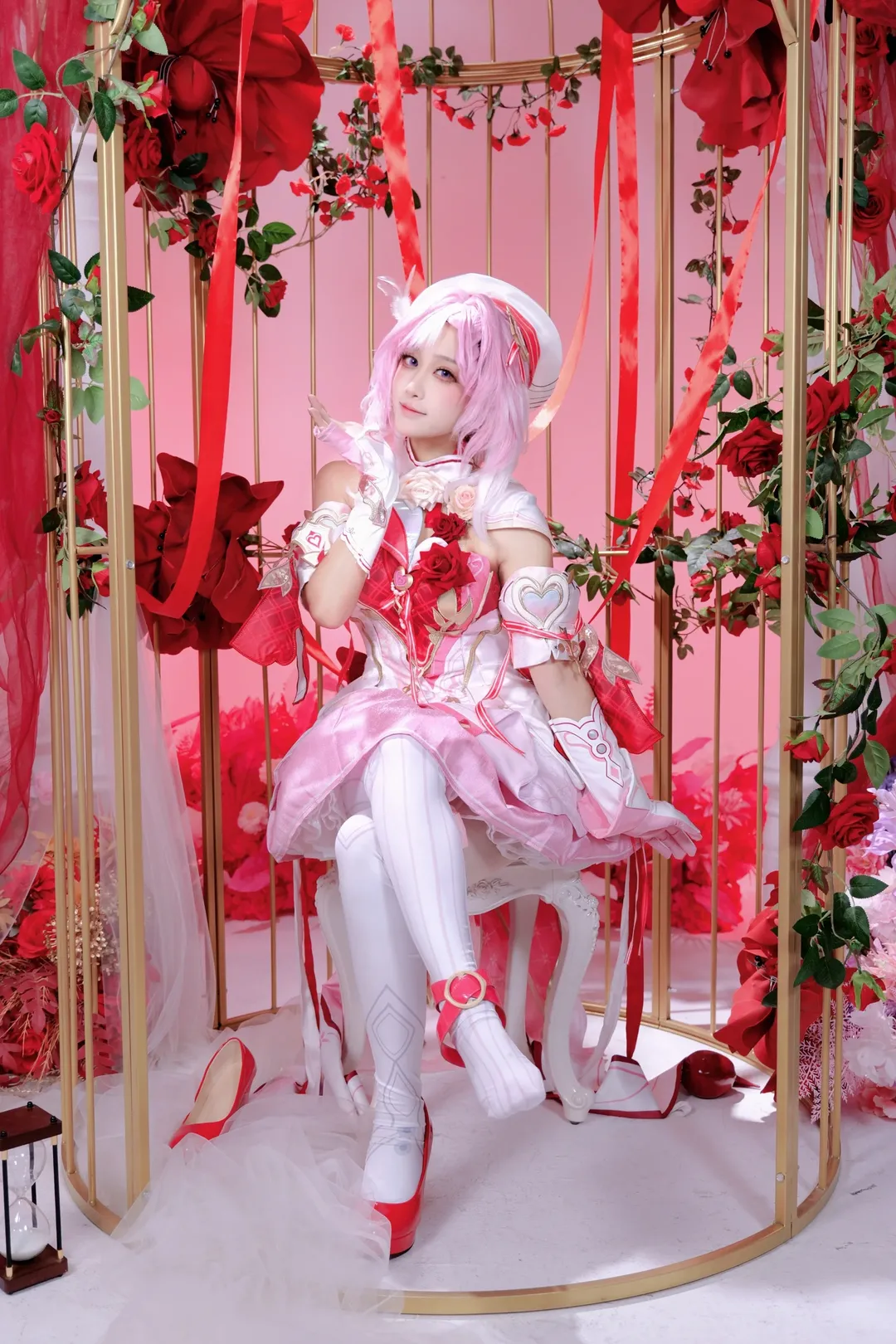 Elysia Cosplay, Honkai Impact 3rd, Anime-style photography, Cosplay photoshoot, White stockings - Image 2