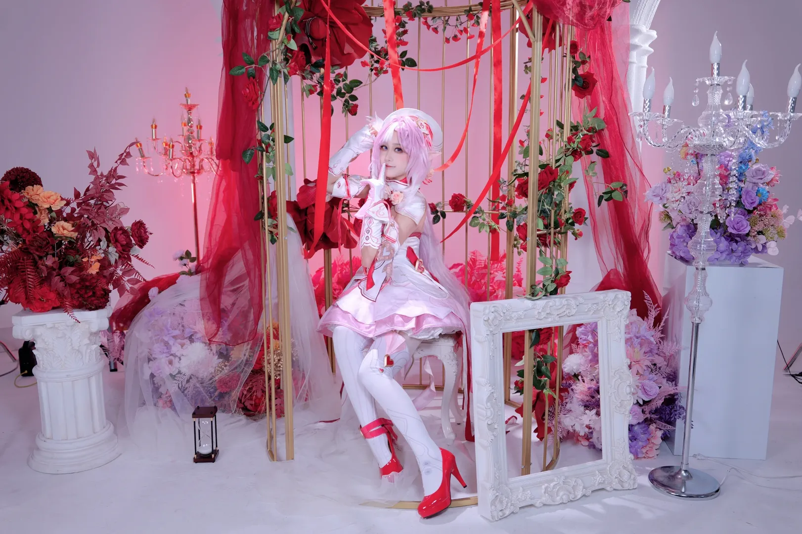 Elysia Cosplay, Honkai Impact 3rd, Anime-style photography, Cosplay photoshoot, White stockings - Image 8