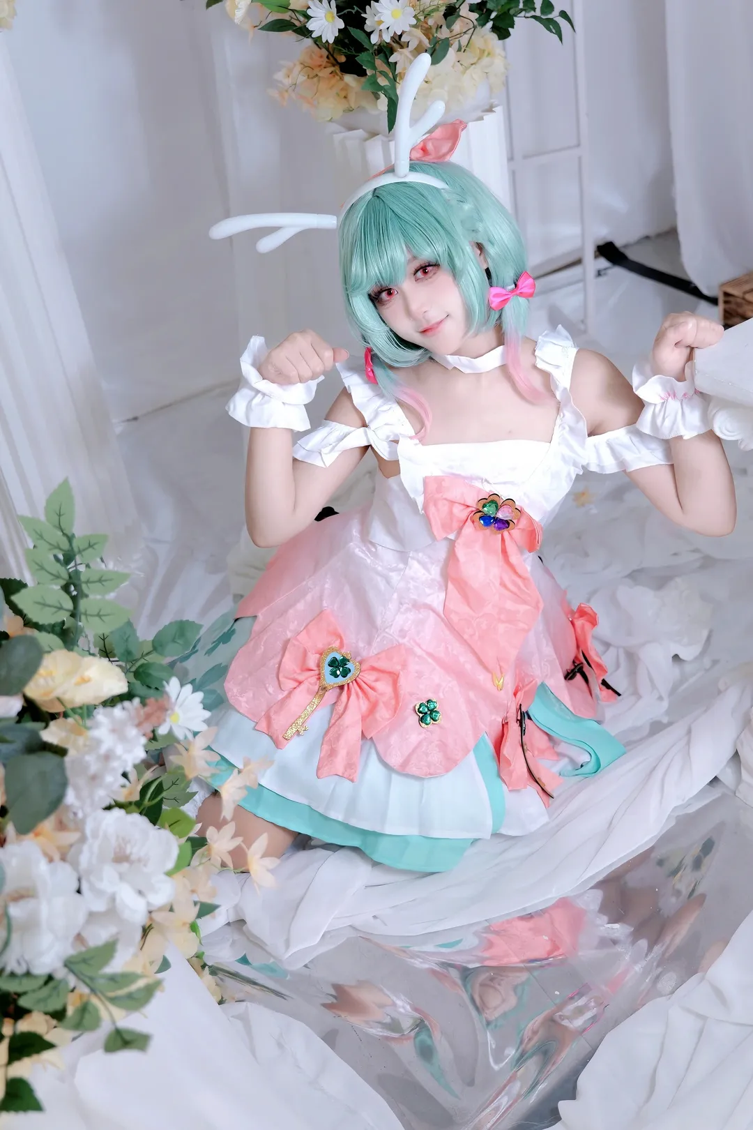 王者荣耀, 时之祈愿, 瑶cos, cosplay棚拍, 白色系少女 - 第3张