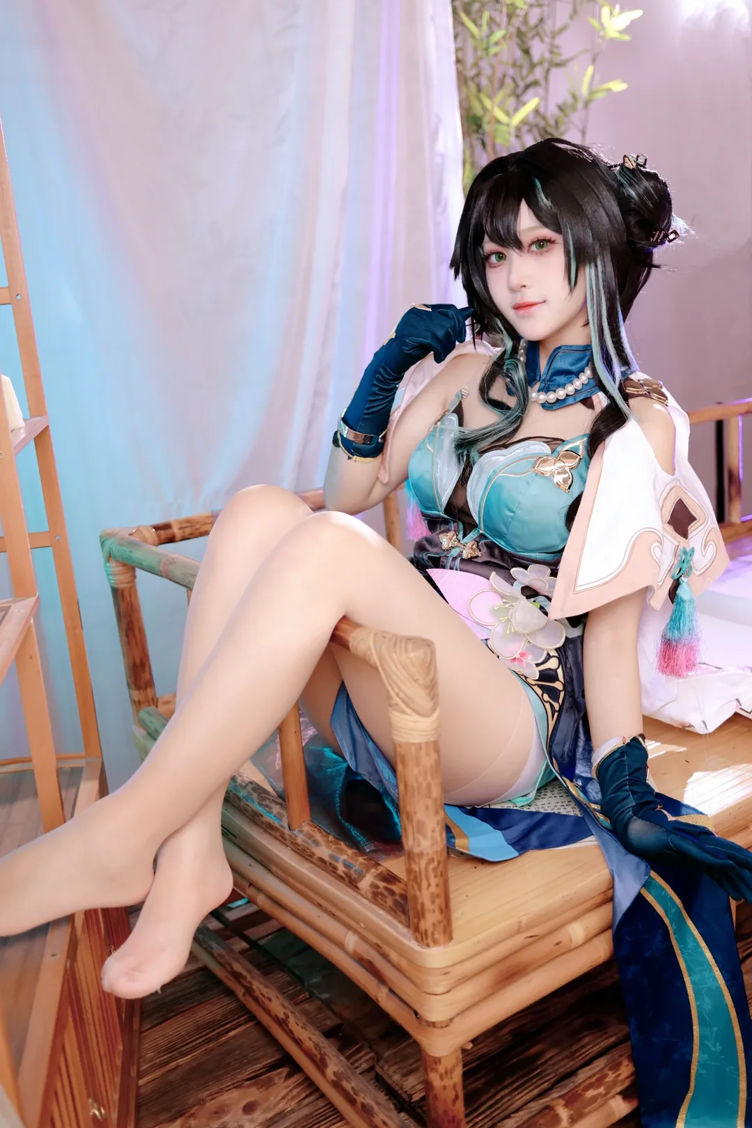二次元, cosplay, 崩坏星穹铁道, 阮梅cos, 丝袜穿搭 - 第1张
