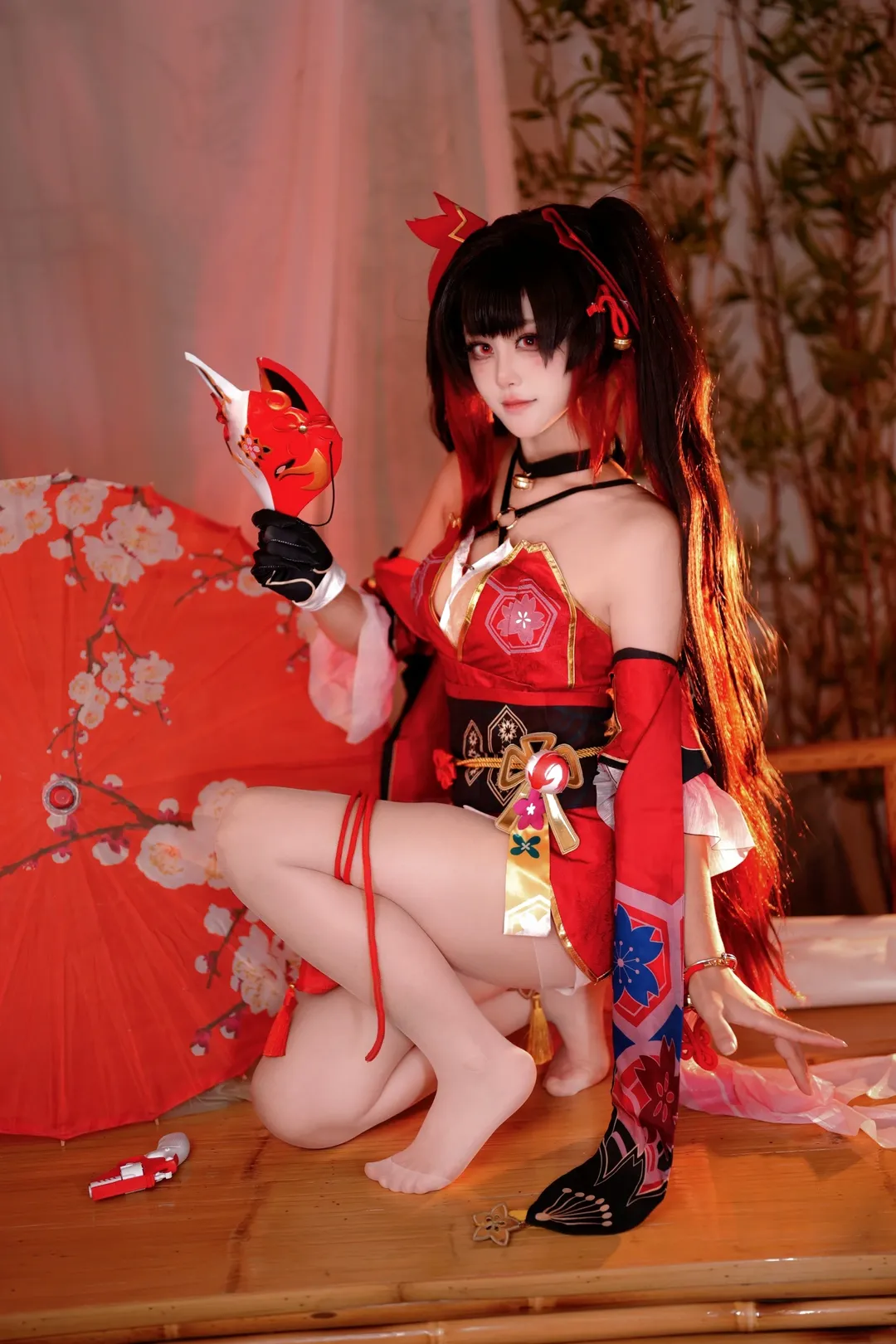2D, Honkai: Star Rail, Japanese-style photography, Sparkle cosplay, Stocking outfit - Image 1