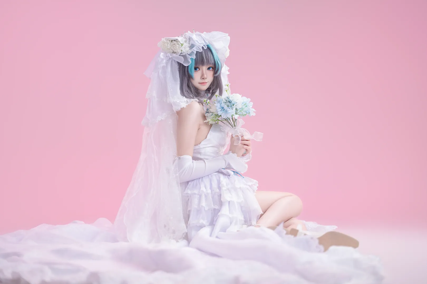 碧蓝航线, 二次元cos, 柴郡猫cos, 花嫁cosplay, 2月棚拍
