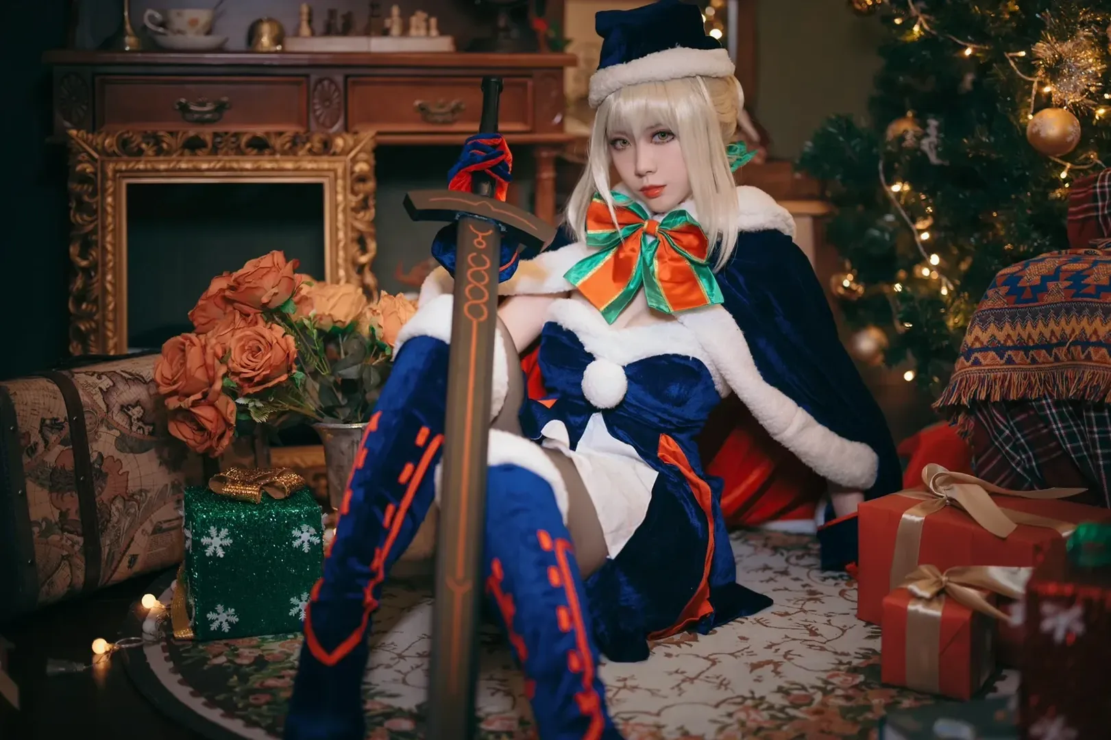 黑丝cos, 圣诞cos, 江门约拍, 阿尔托莉雅·潘德拉贡〔Alter〕cos, fate/grandorder - 第5张