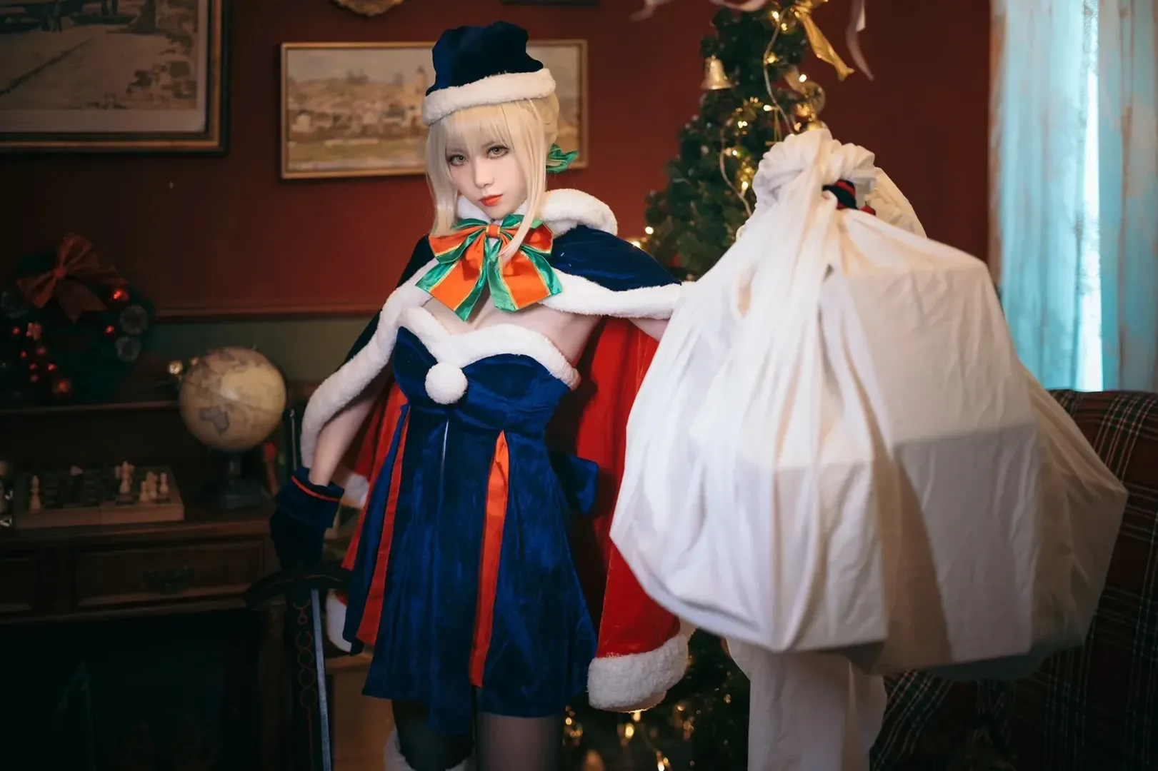黑丝cos, 圣诞cos, 江门约拍, 阿尔托莉雅·潘德拉贡〔Alter〕cos, fate/grandorder - 第8张