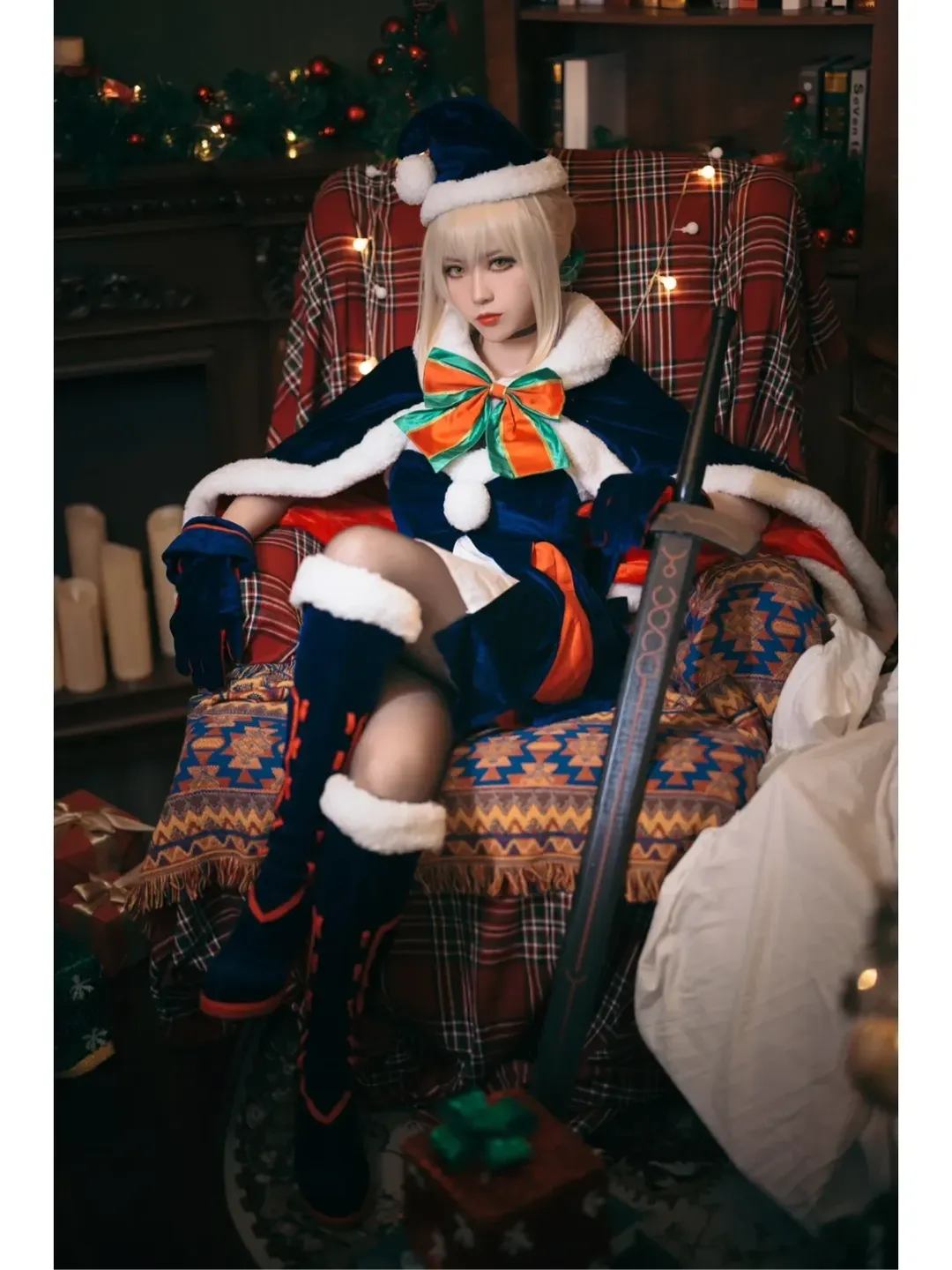 黑丝cos, 圣诞cos, 江门约拍, 阿尔托莉雅·潘德拉贡〔Alter〕cos, fate/grandorder - 第9张