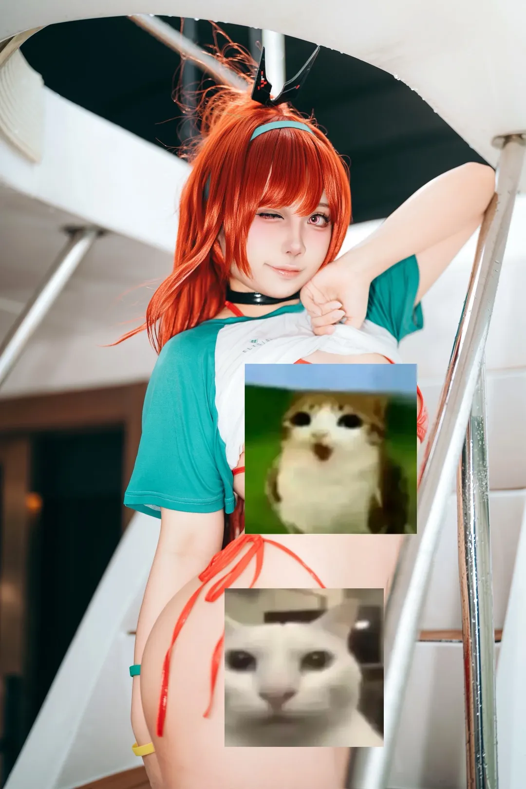 胜利女神妮姬, 拉毗cos, cosplay摄影, 泳衣cos, 游艇写真