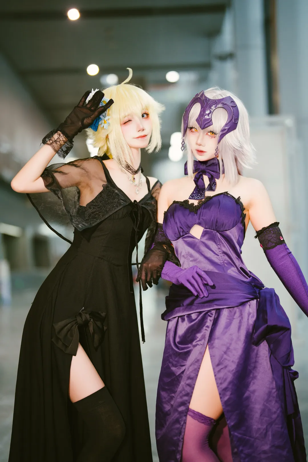 Fate/Grand Order, 萤火虫漫展, 贞德cos, 丝袜cosplay, 黑贞白贞 - 第2张