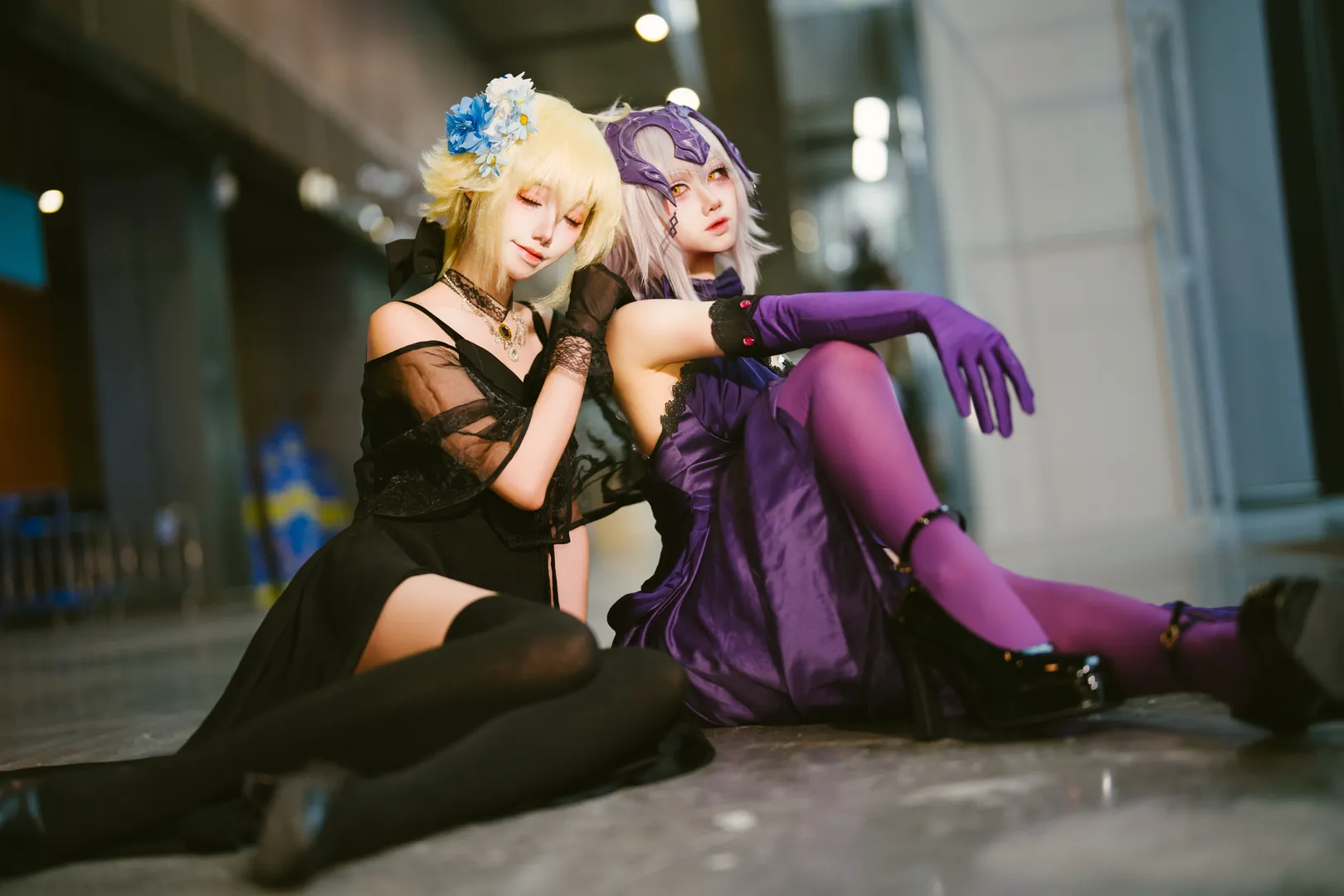 Fate/Grand Order, 萤火虫漫展, 贞德cos, 丝袜cosplay, 黑贞白贞 - 第6张