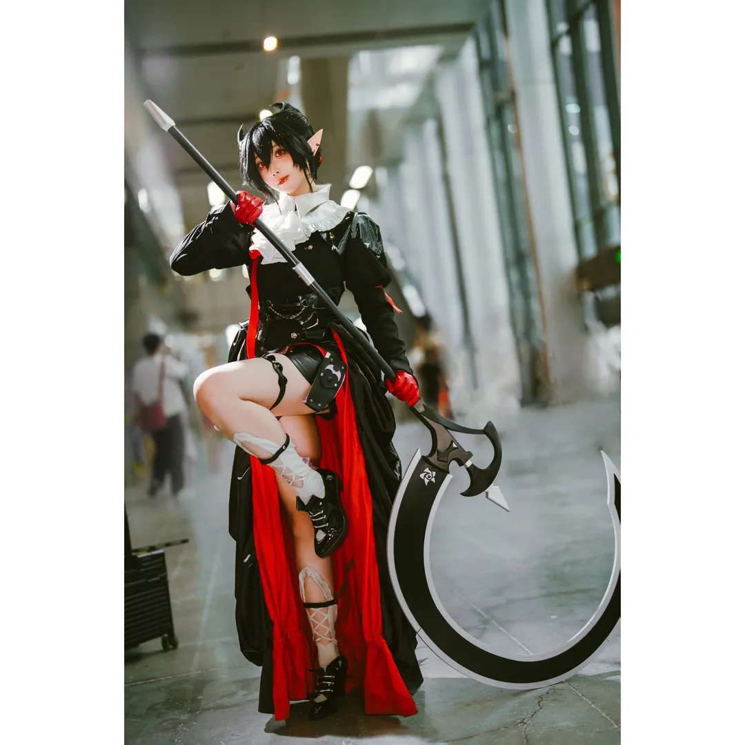 ホタルACGエキスポ, アークナイツ, エンテレケイア コスプレ, 白タイツコスプレ, 大鎌コスプレ