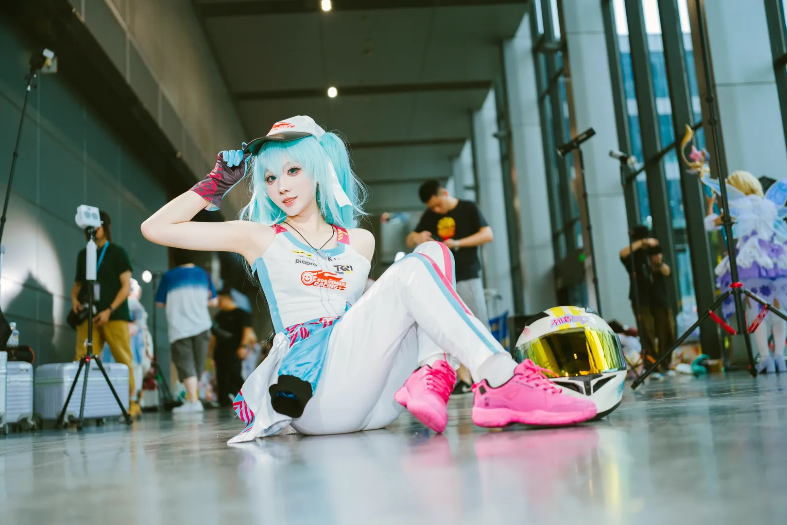 螢火蟲漫展, 初音未來cos, 漫展自由行, 賽車初音, 賽車娘cosplay