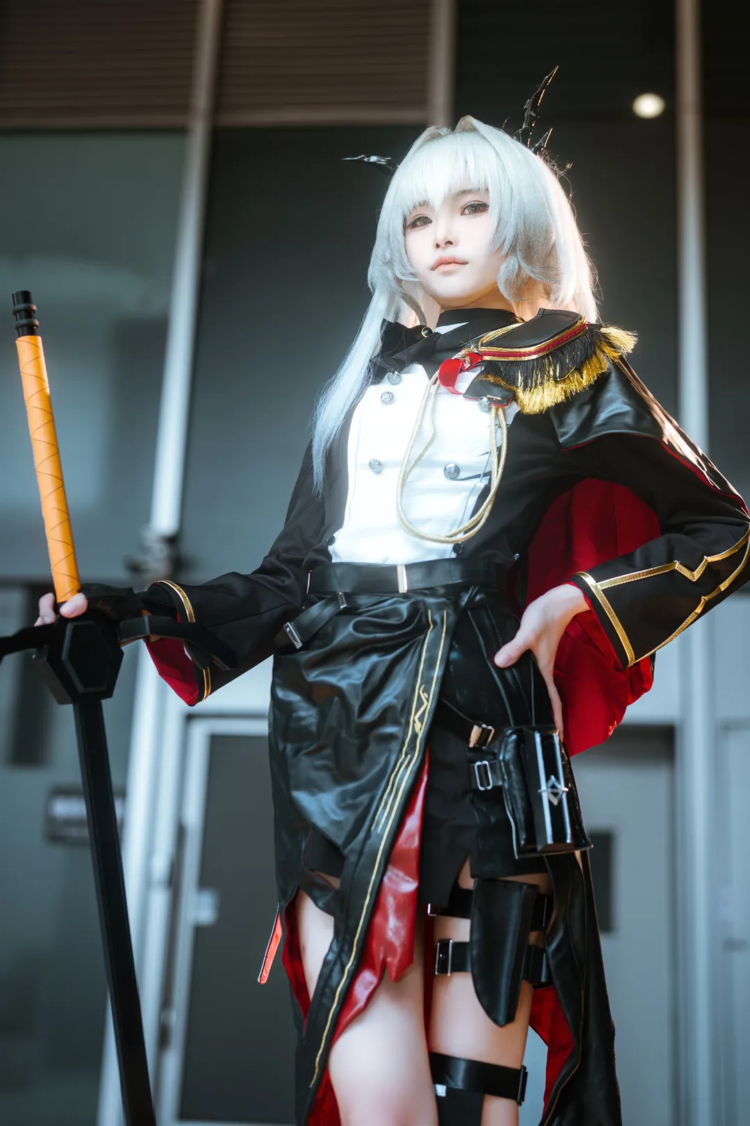 アニメイベントのコスプレ, アークナイツ, 黒ストッキングレッグガーター, CPG08, タルラ コスプレ - 1枚目