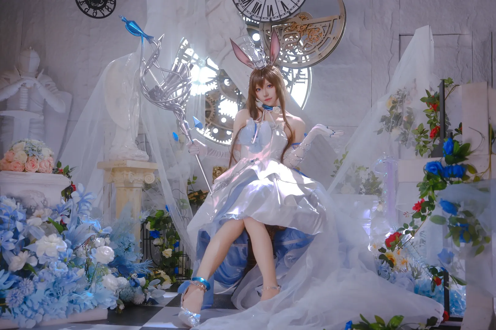 Arknights, Ambience Synesthesia, Amiya cosplay, Cosplay photography, Monument of Brilliant Melody - Image 4