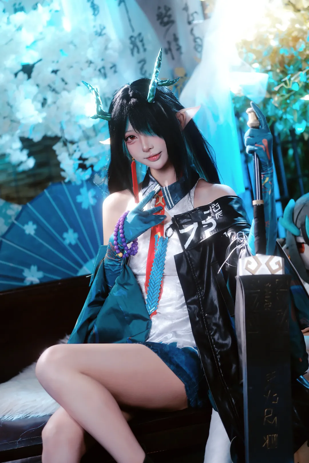 アークナイツ, シーコスプレ, 中華風ファンタジーコスプレ, 寒色系写真, アークナイツ シー - 1枚目