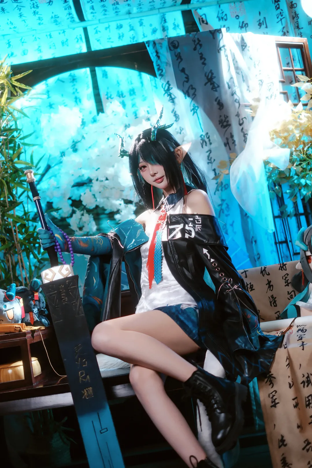 アークナイツ, シーコスプレ, 中華風ファンタジーコスプレ, 寒色系写真, アークナイツ シー - 2枚目