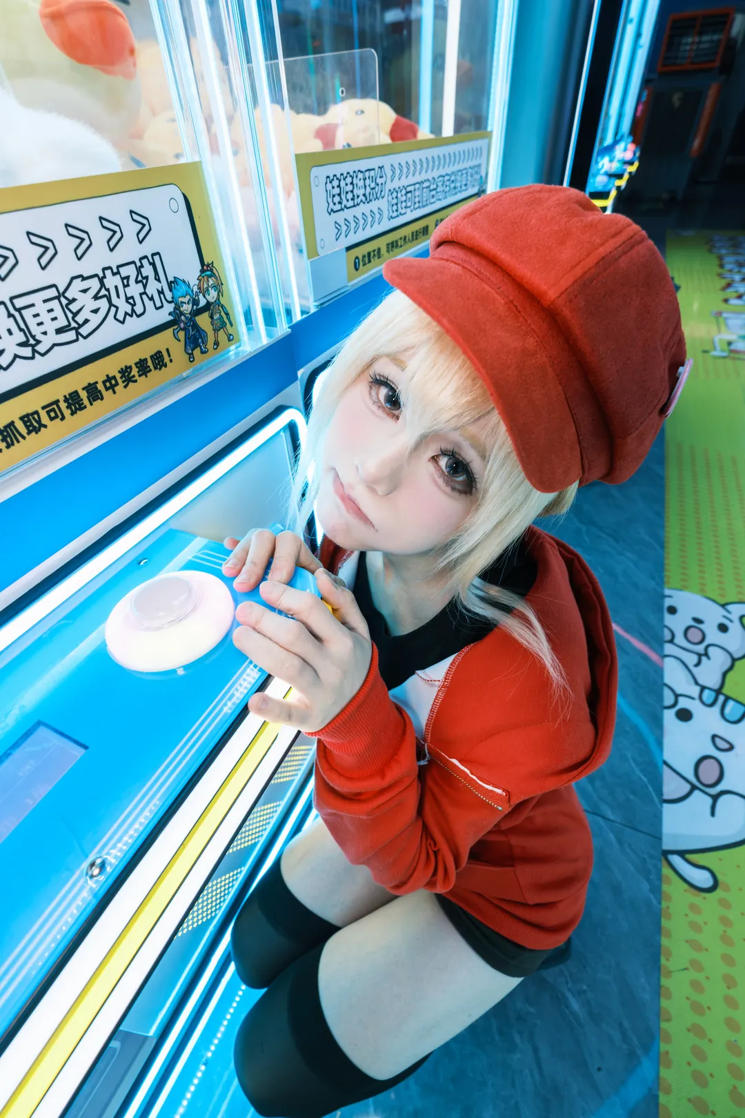 cosplay, 干物妹小埋, 黑丝过膝袜, 电玩城拍照, 土间埋cos - 第3张