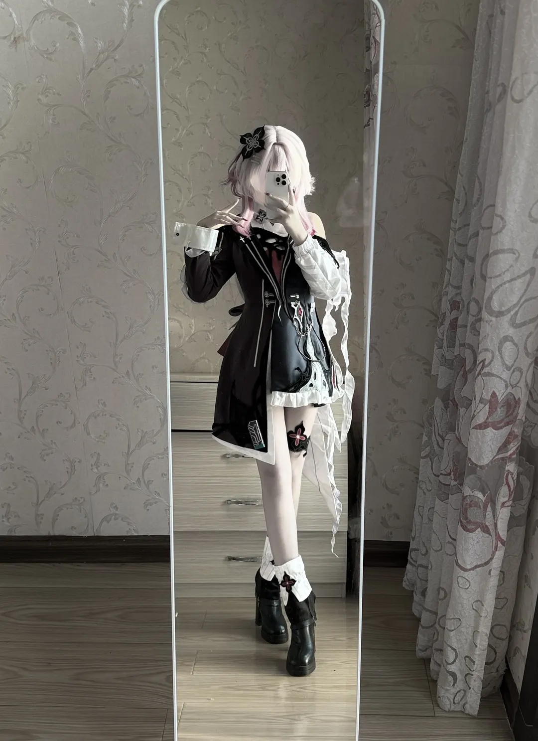 崩坏星穹铁道, 镜面自拍, 二次元cosplay, 长夜月cos, cosplay穿搭 - 第3张