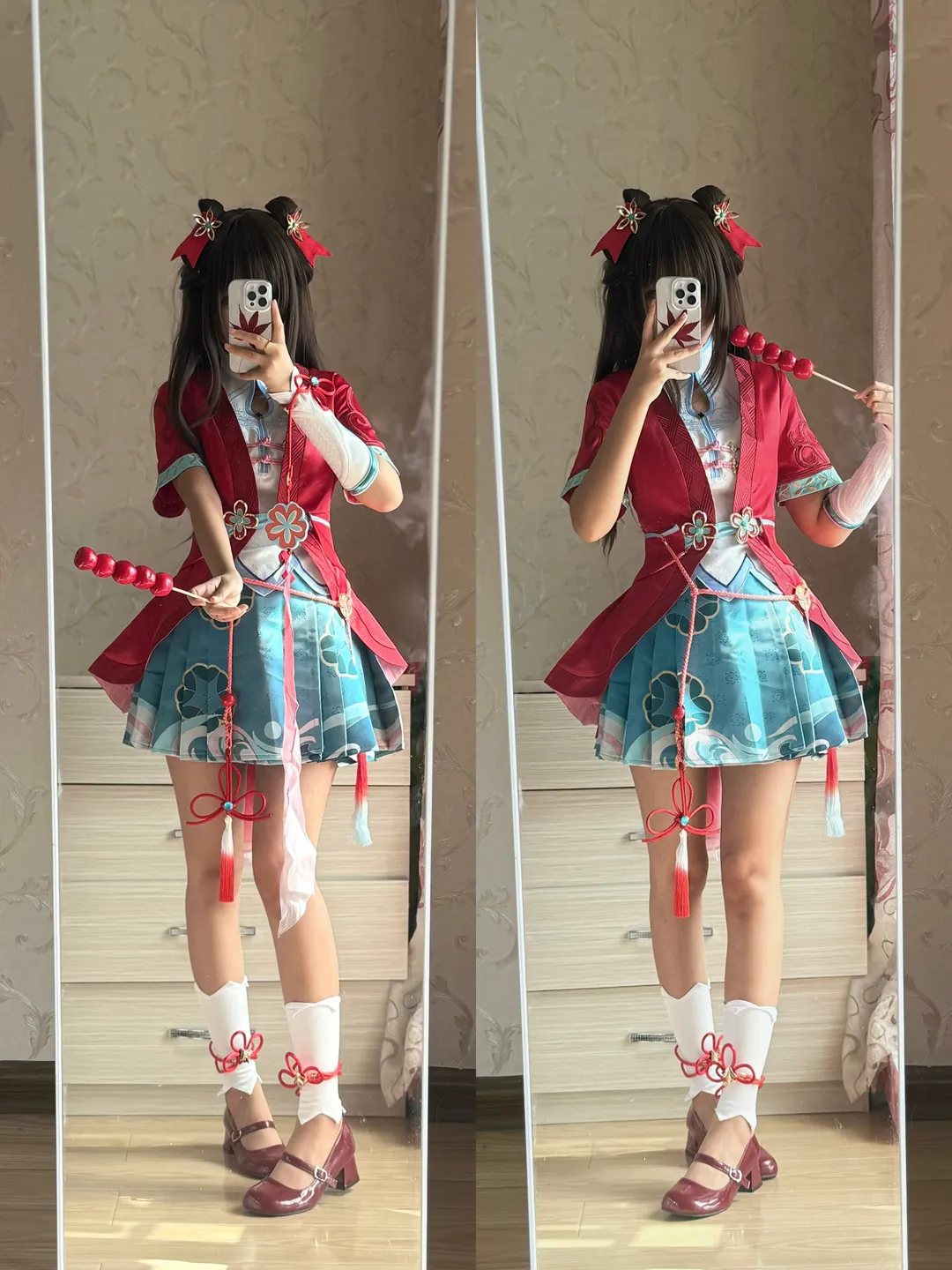 オナー・オブ・キングス, 西施コスプレ, 鏡越しの自撮り, 中国風, タンフールー - 1枚目