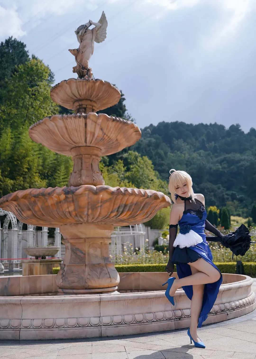 二次元摄影, Fate, 礼服cos, Sabercos, 户外外景