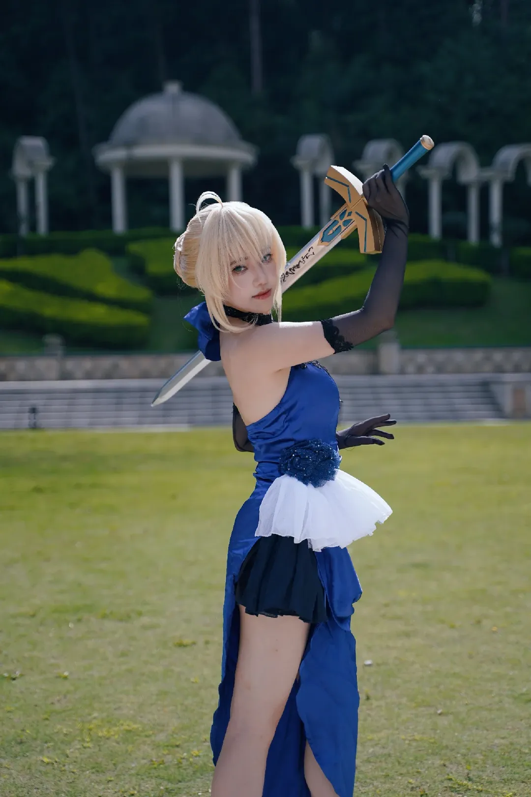 二次元摄影, Fate, 礼服cos, Sabercos, 户外外景 - 第5张