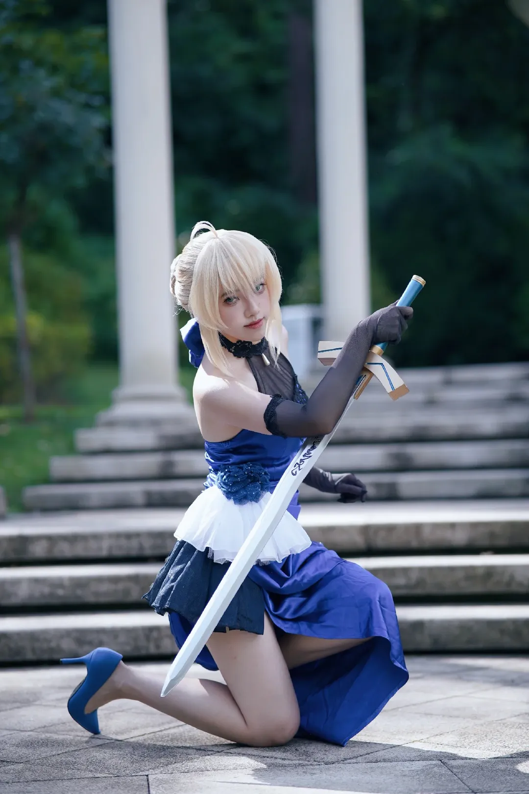 二次元摄影, Fate, 礼服cos, Sabercos, 户外外景 - 第6张