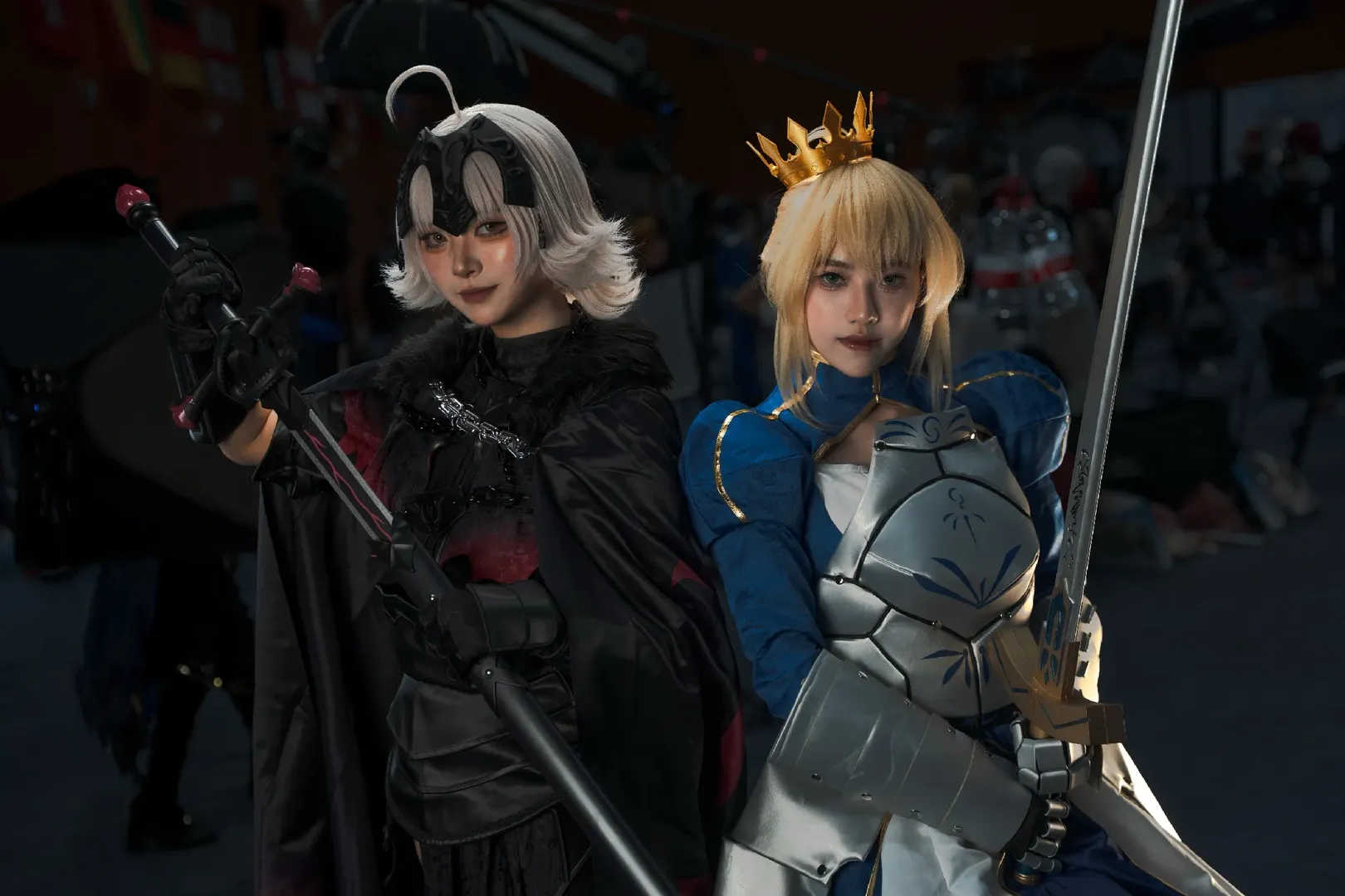 Fate系列, 黑贞德cos, 黑丝cosplay, sabercos, 新宿二人组 - 第3张