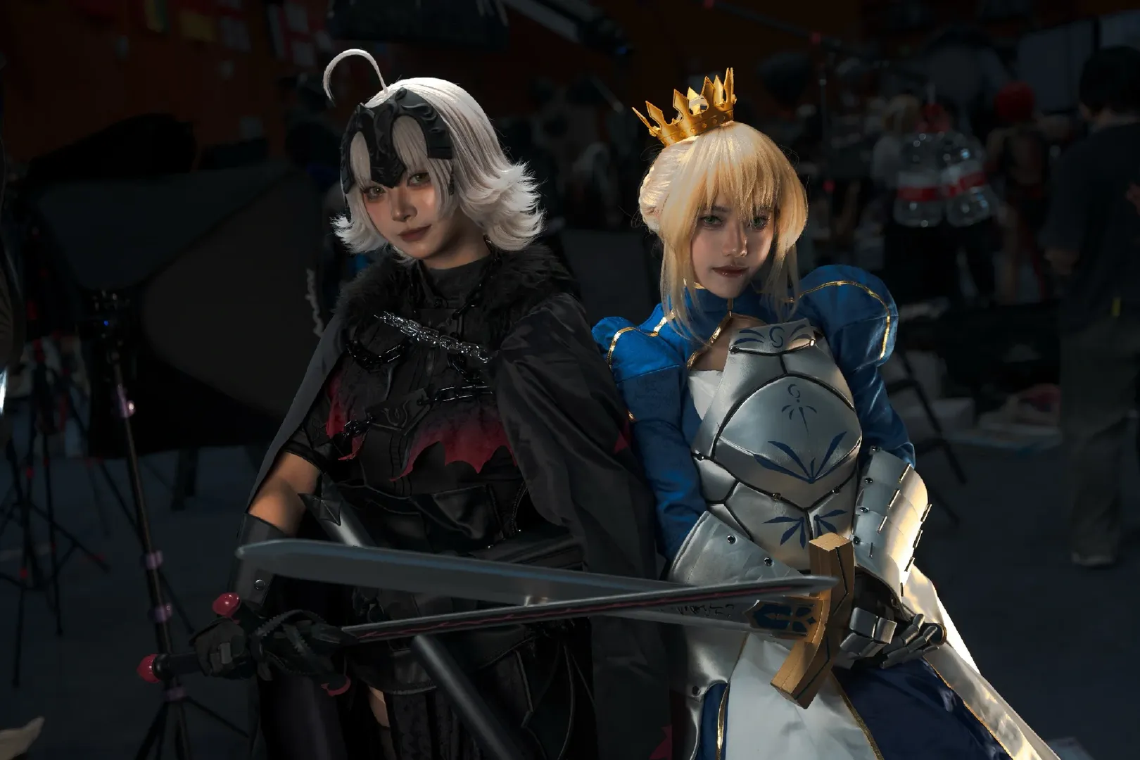 Fate系列, 黑贞德cos, 黑丝cosplay, sabercos, 新宿二人组 - 第5张