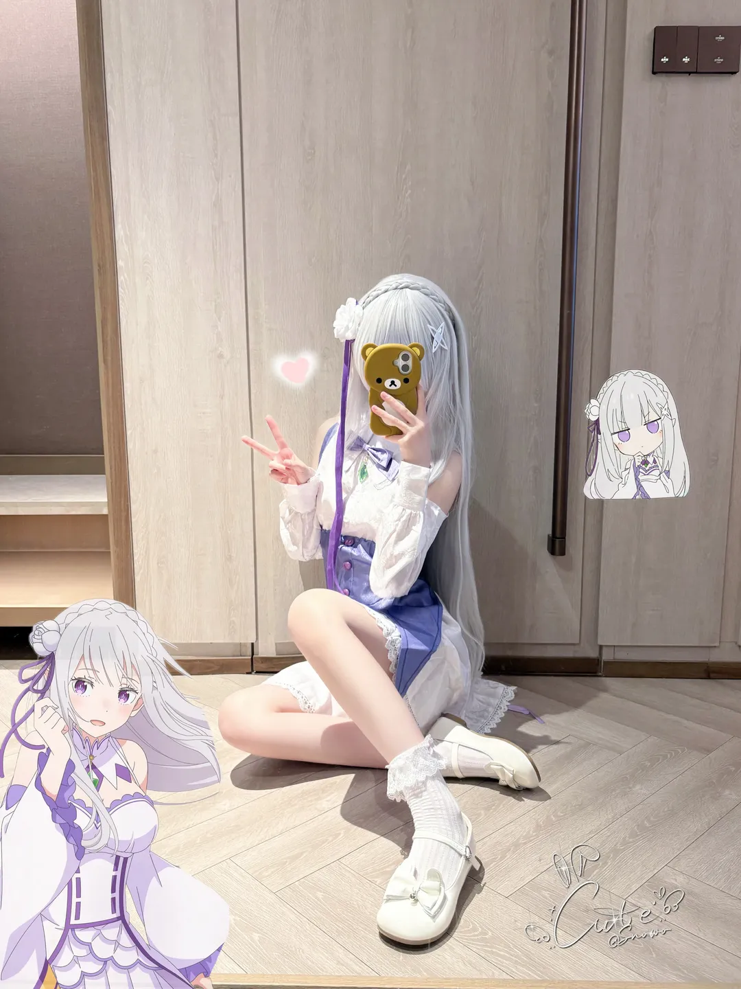 从零开始的异世界生活, 爱蜜莉雅cos, cosplay摄影, 白丝穿搭, 二次元服装穿搭 - 第2张