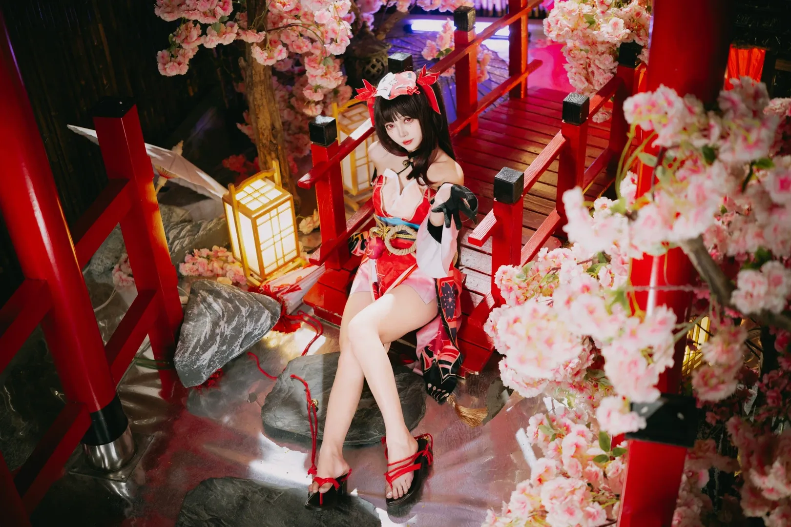 Honkai: Star Rail, Japanese-style photography, Anime cosplay, Sparkle cosplay, Night view studio shoot