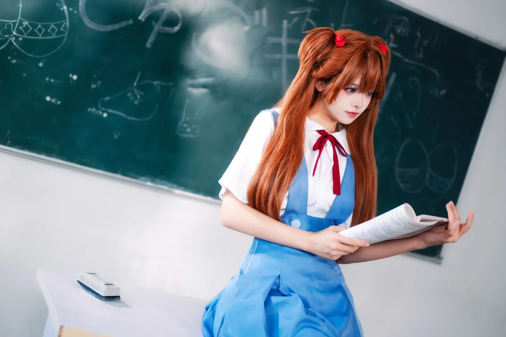cosplay, 上海约拍, 明日香cos, 新世纪福音战士, 黑丝 - 第2张