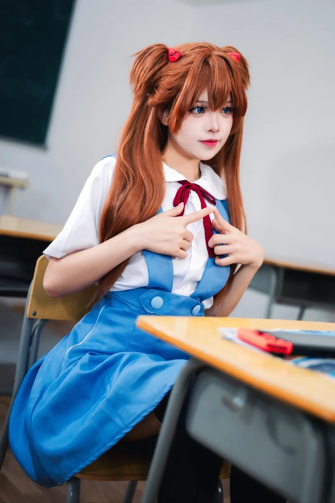 cosplay, 上海约拍, 明日香cos, 新世纪福音战士, 黑丝 - 第4张