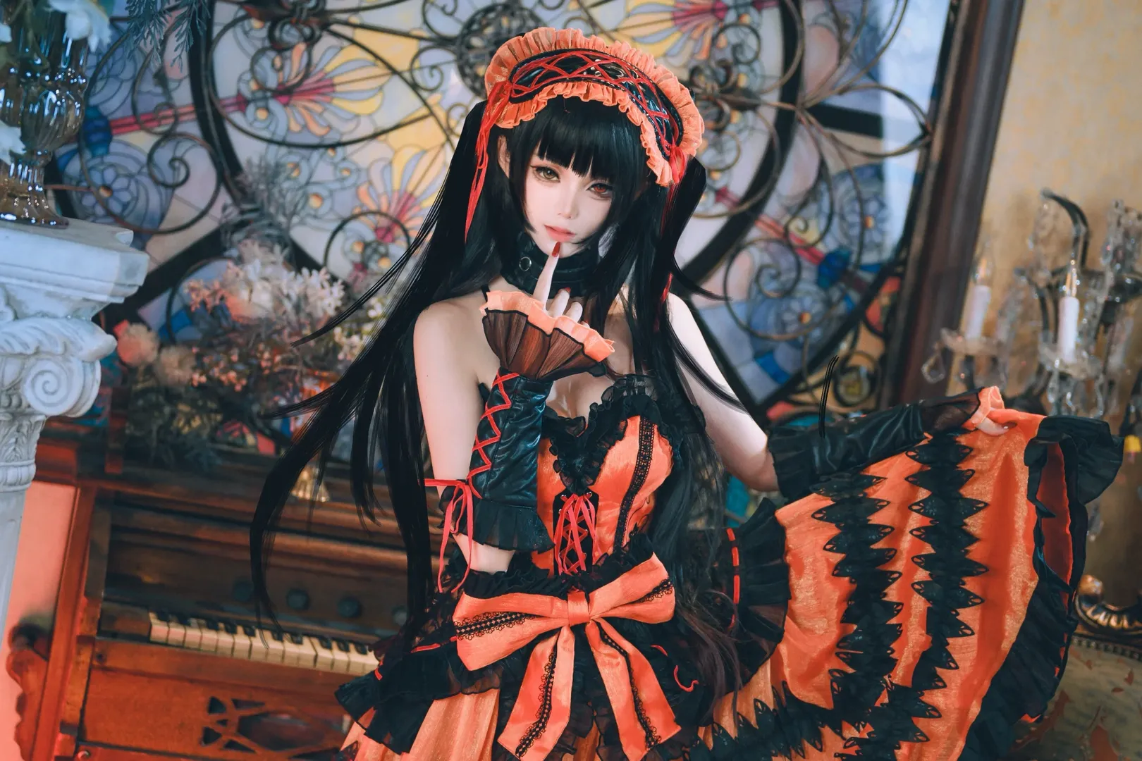 上海约拍, 哥特风cosplay, 黑丝穿搭, 约会大作战, 时崎狂三cos