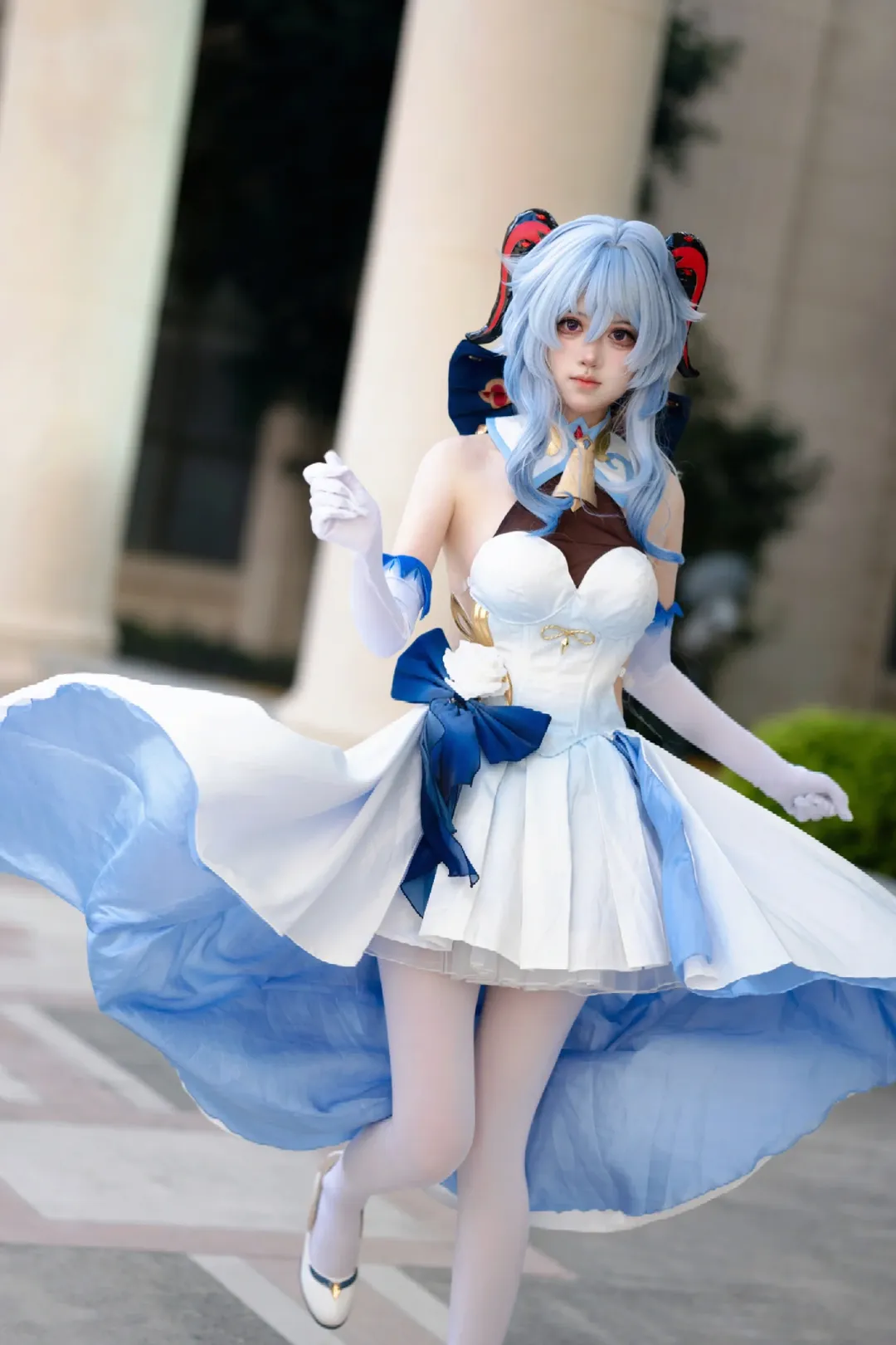 原神, 甘雨cos, 二次元摄影, 白丝cos, 礼服cosplay - 第2张