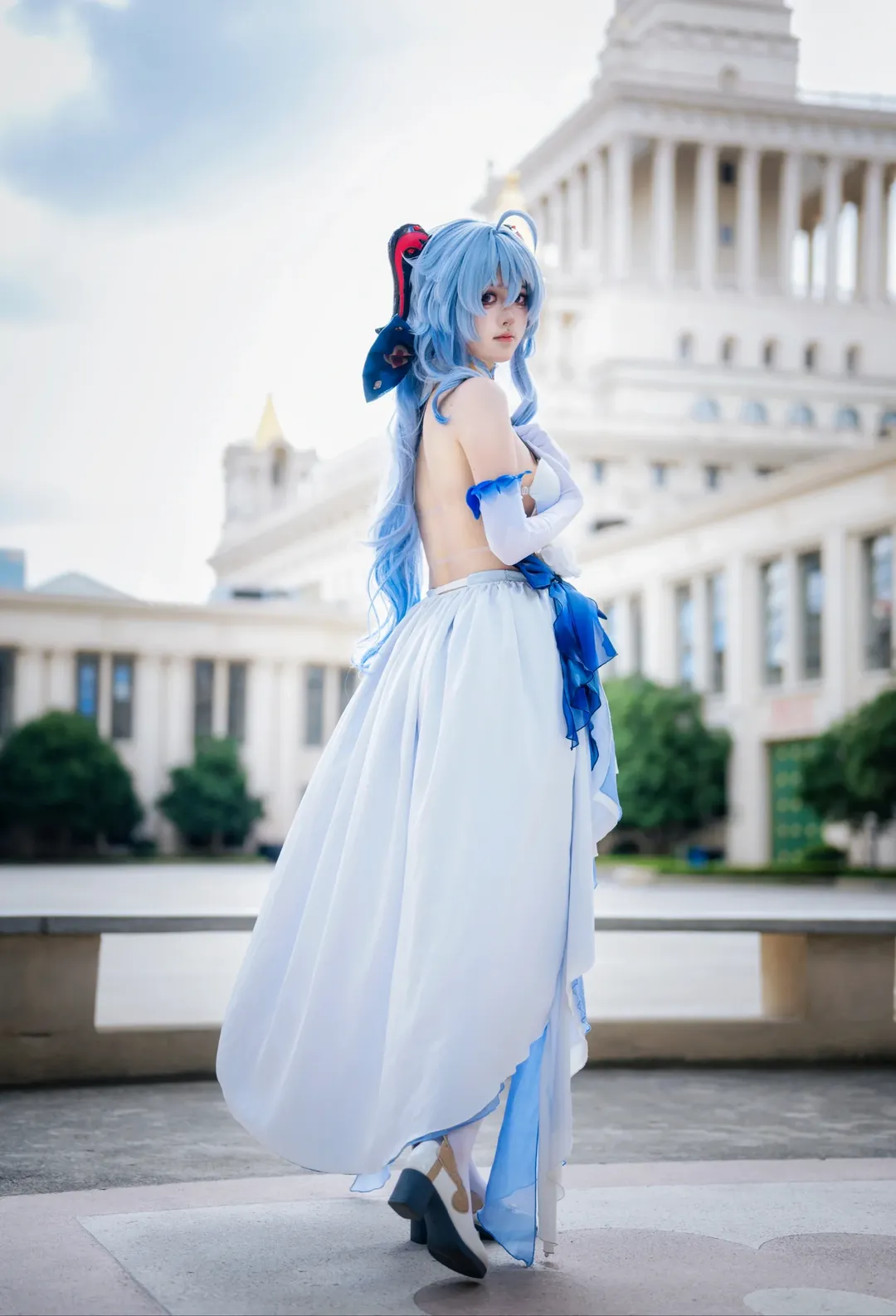 原神, 甘雨cos, 二次元摄影, 白丝cos, 礼服cosplay - 第4张
