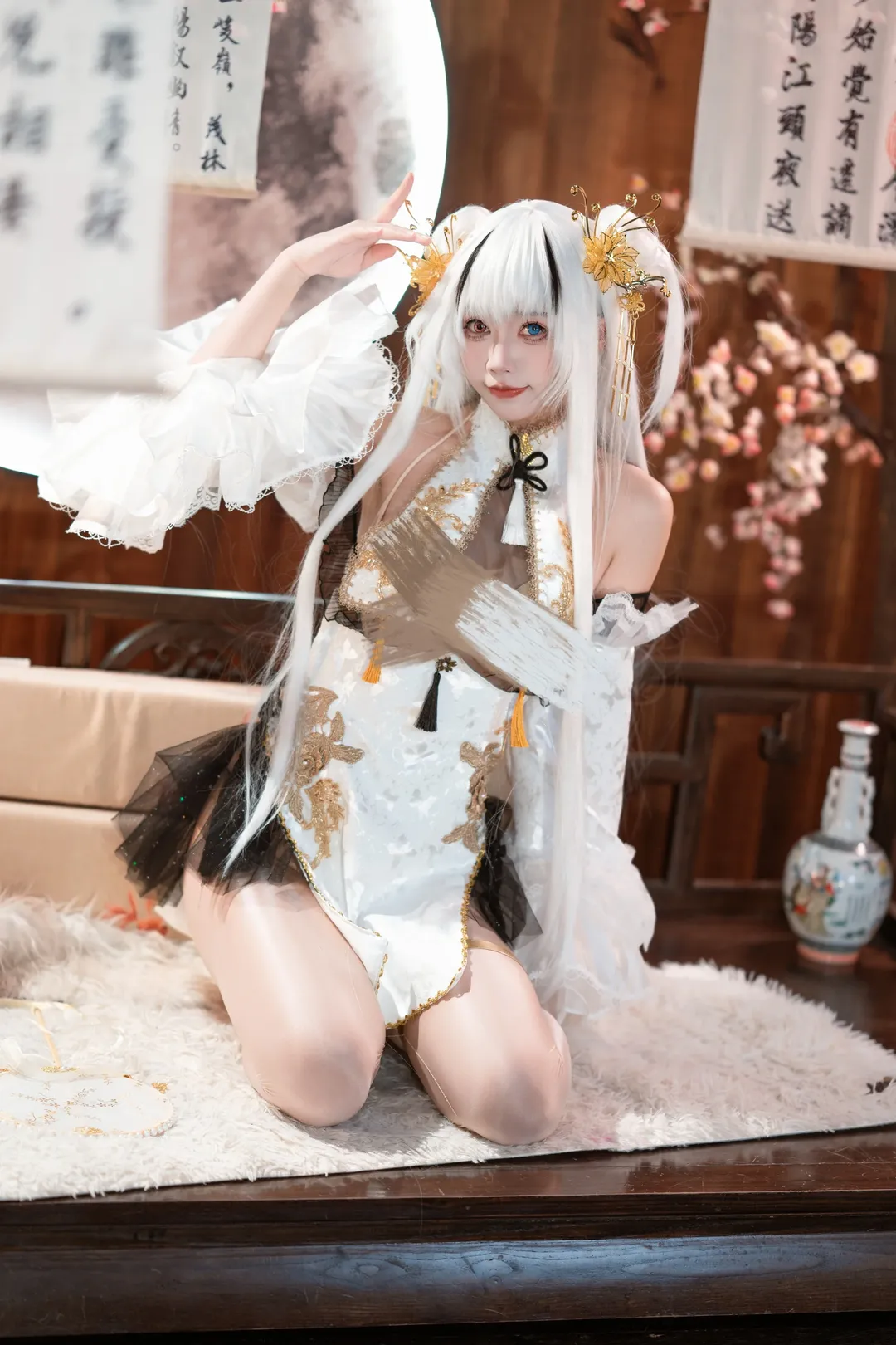 二次元, cosplay, 碧蓝航线, 埃尔宾cos, 丝袜 - 第2张