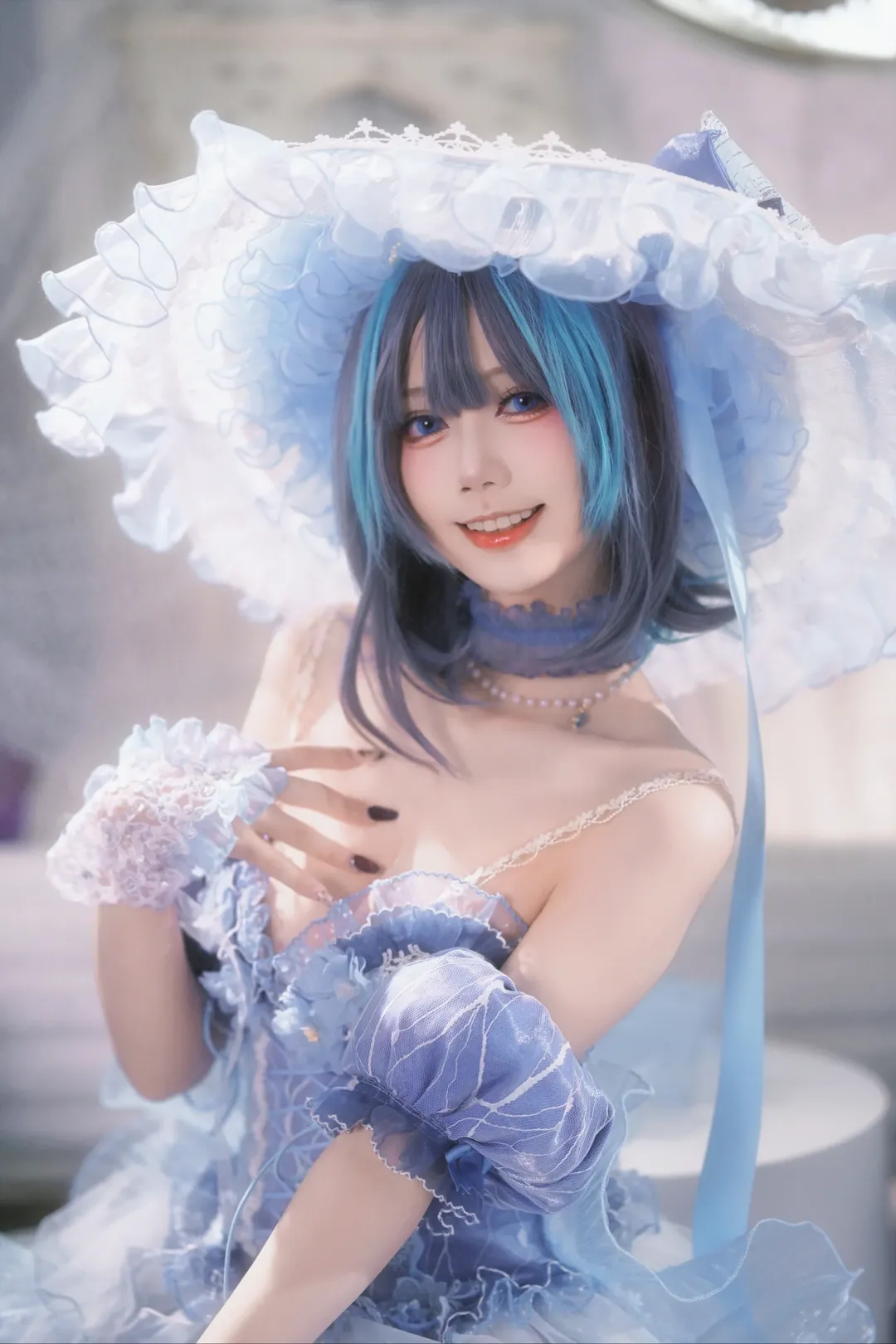 チェシャー コスプレ, アズールレーン, 花嫁コスプレ, コスプレ日常, 白ニーソコーデ - 2枚目