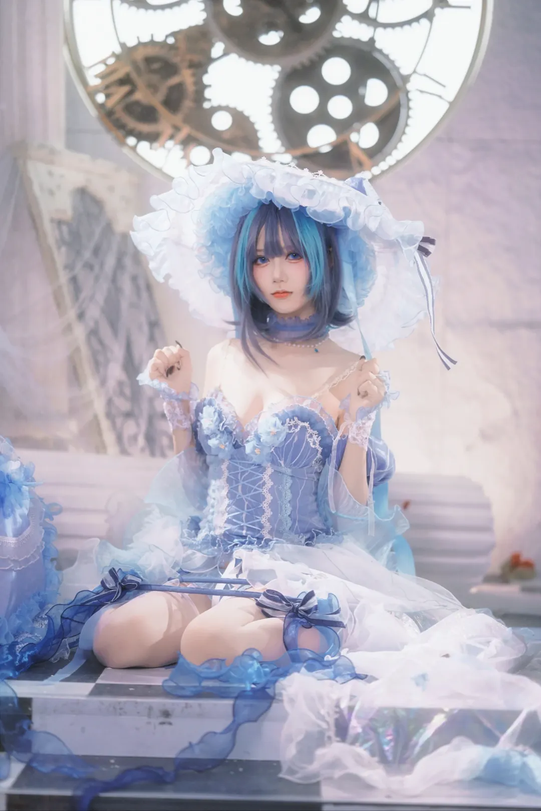 チェシャー コスプレ, アズールレーン, 花嫁コスプレ, コスプレ日常, 白ニーソコーデ - 5枚目