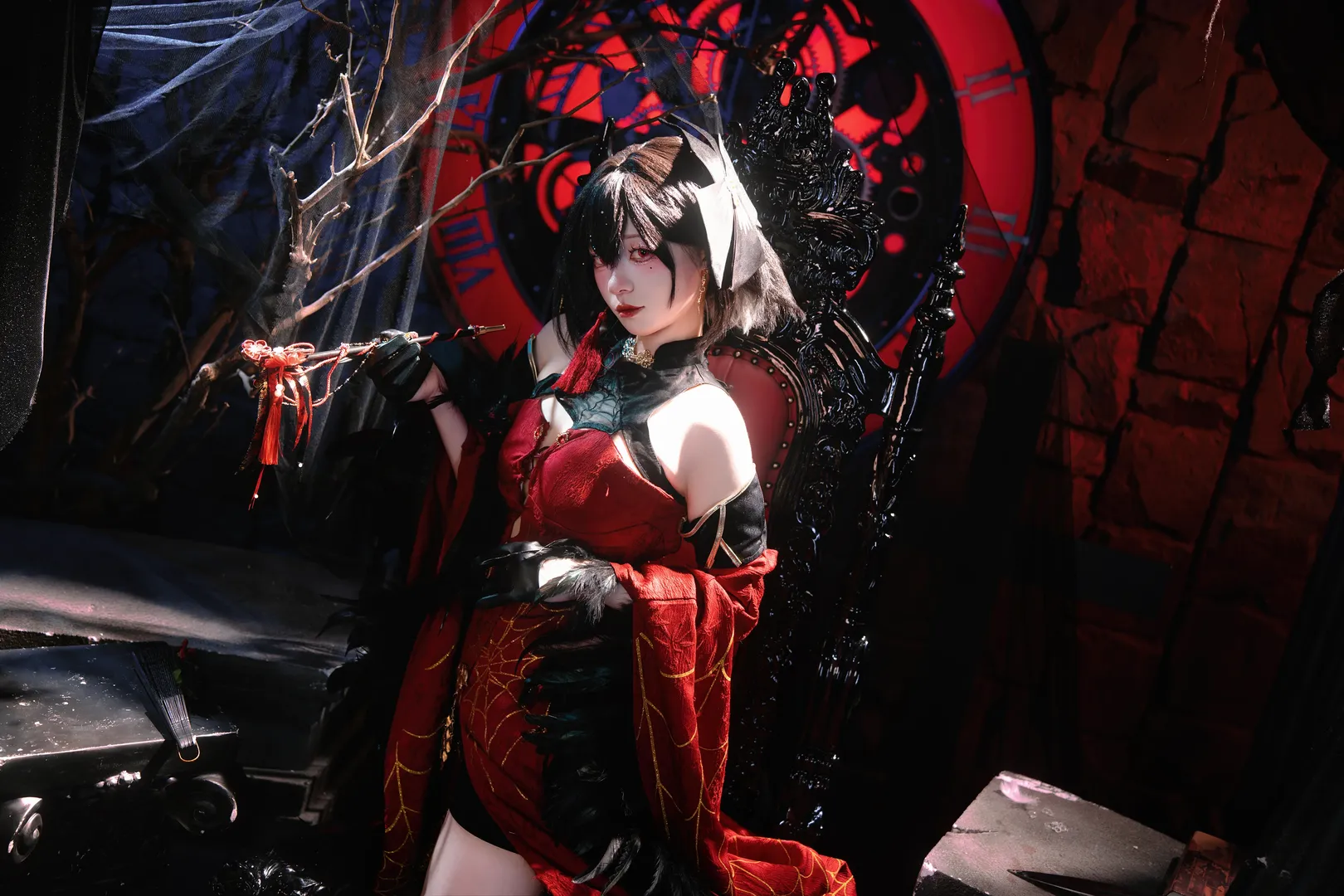 碧蓝航线, 哥特风cosplay, 建武cos, 棚拍cos, 暗黑人像摄影 - 第4张