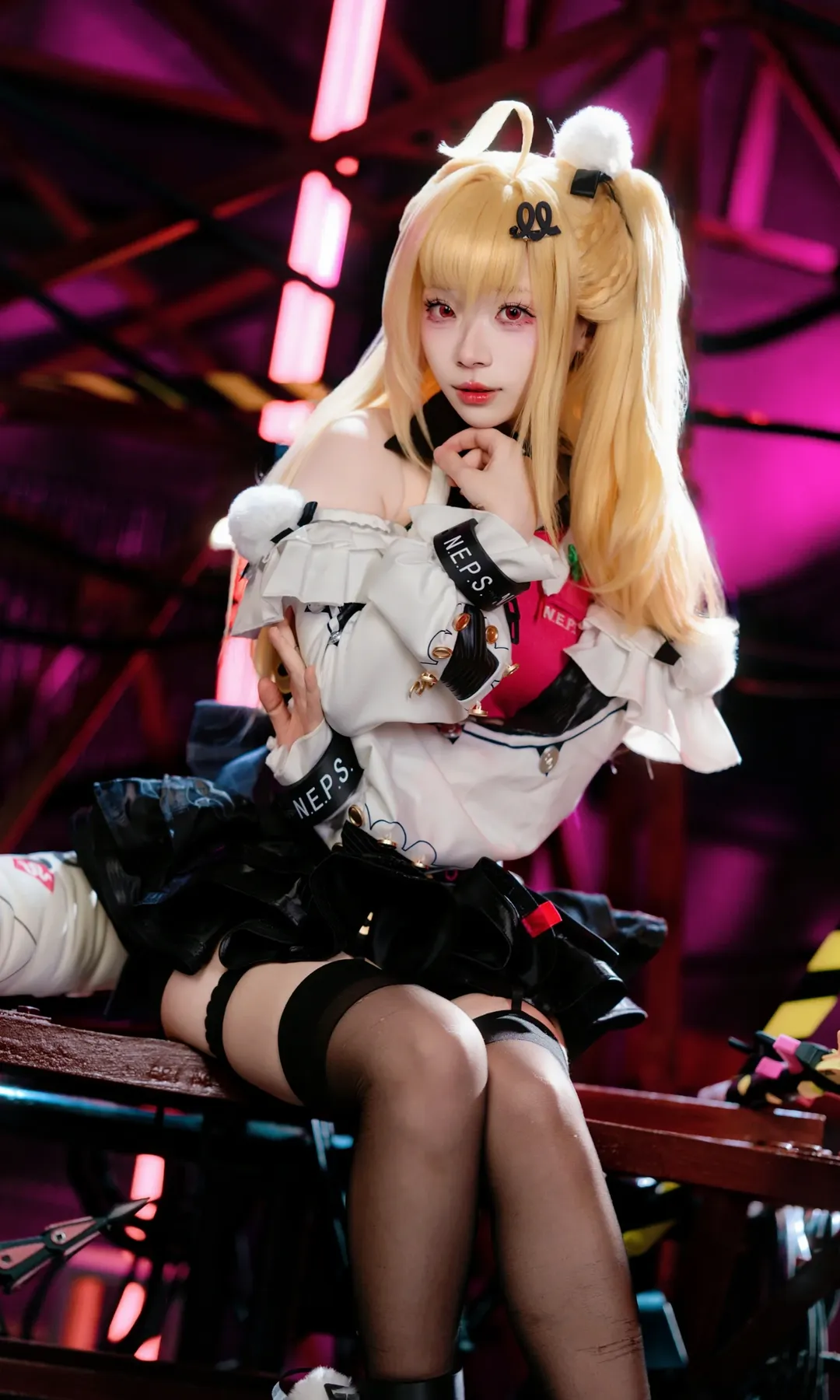 二次元, cosplay, 棚拍, 工业风, 黑丝穿搭