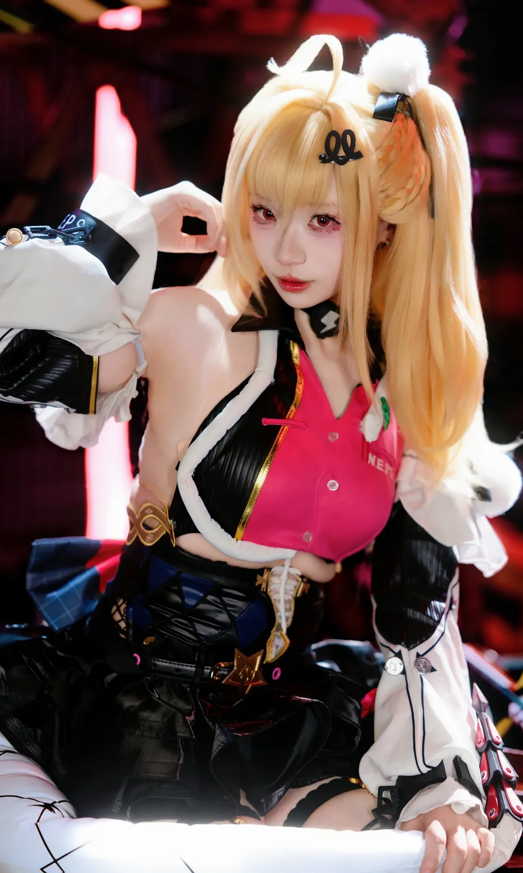2D, cosplay, Studio shoot, Industrial style, Black tights outfit - Image 7
