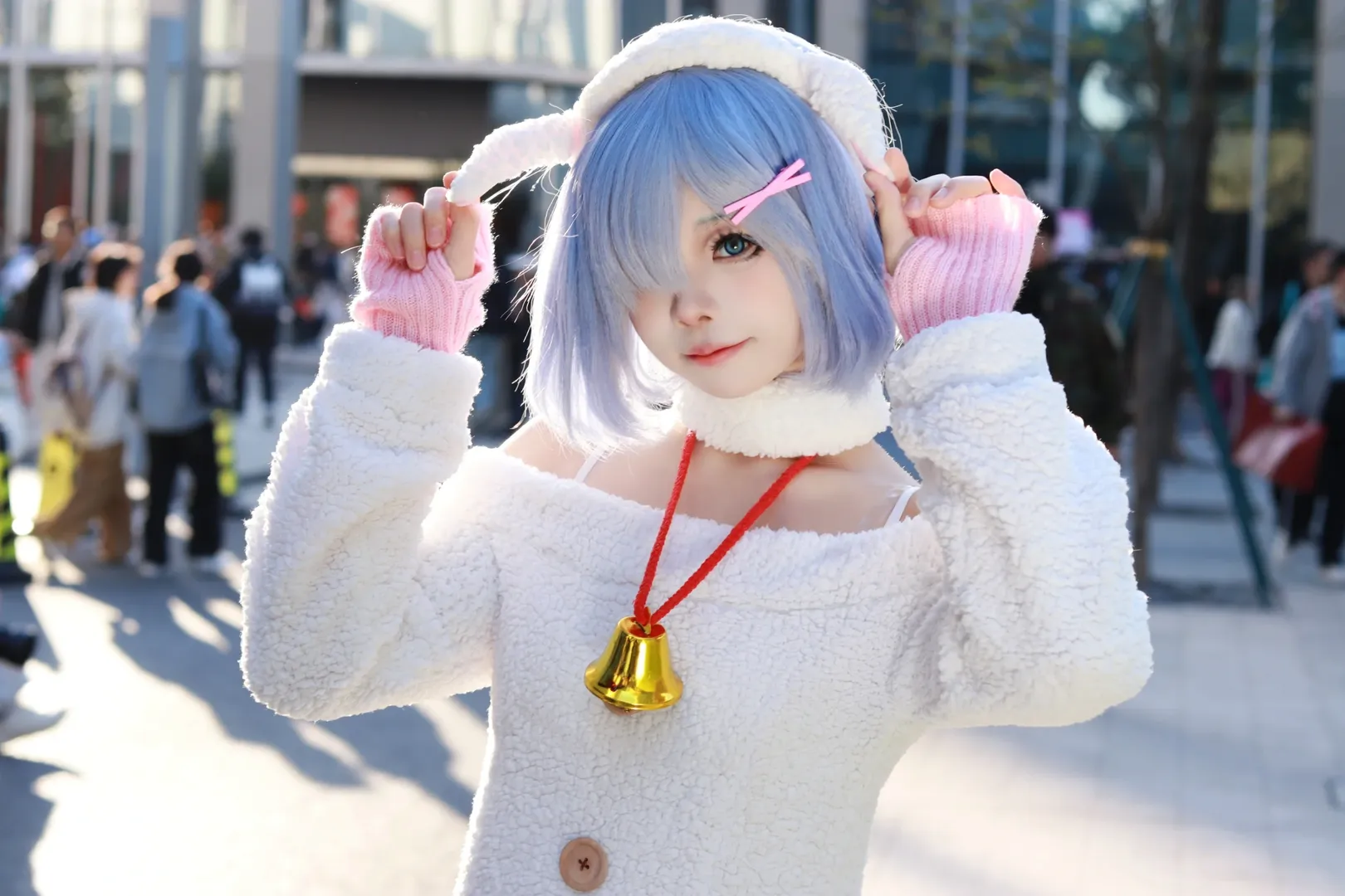 イベント写真, Re:ゼロから始める異世界生活, レム コスプレ, ポーズ参考, ピンクのハイソックス - 2枚目