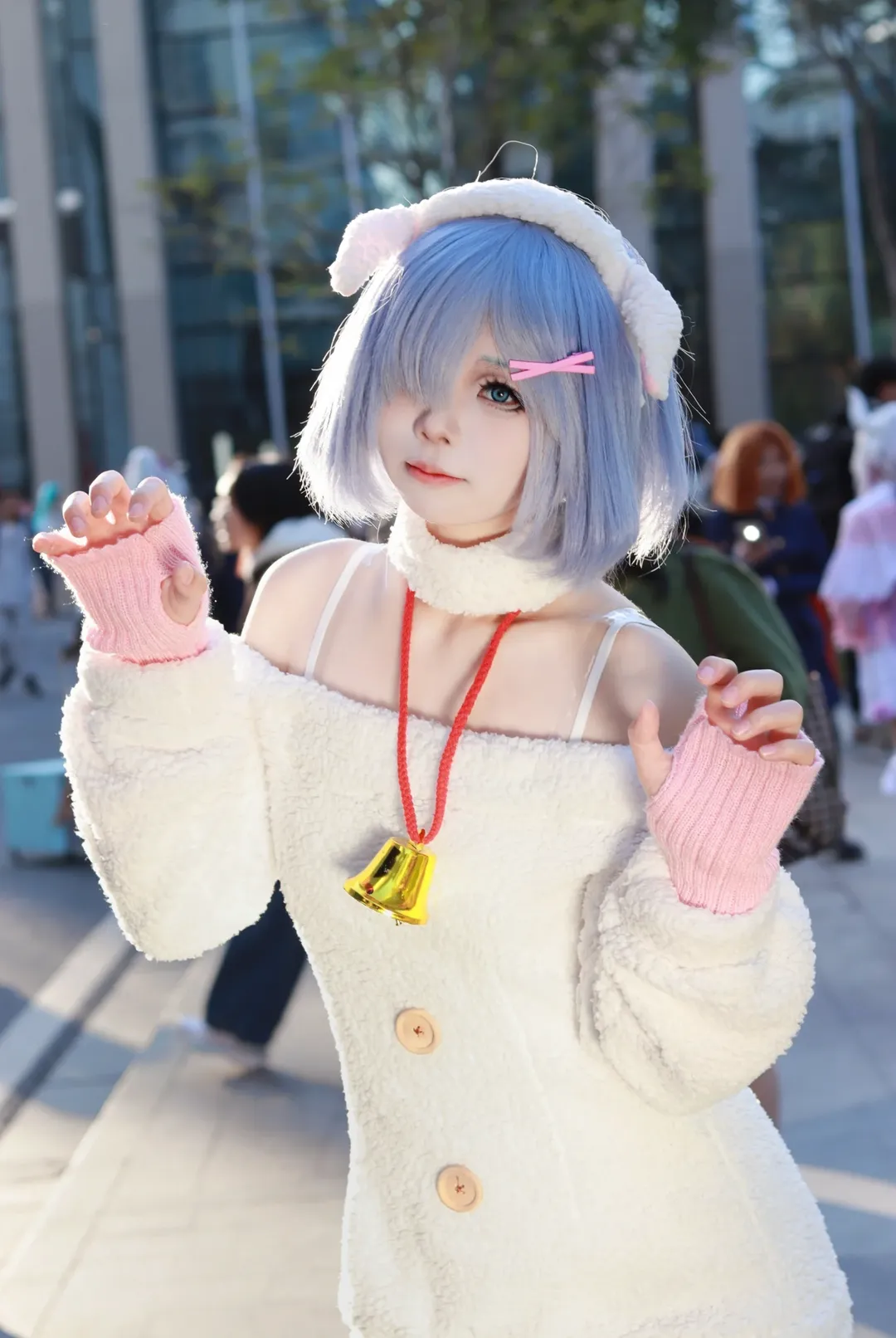 イベント写真, Re:ゼロから始める異世界生活, レム コスプレ, ポーズ参考, ピンクのハイソックス - 4枚目