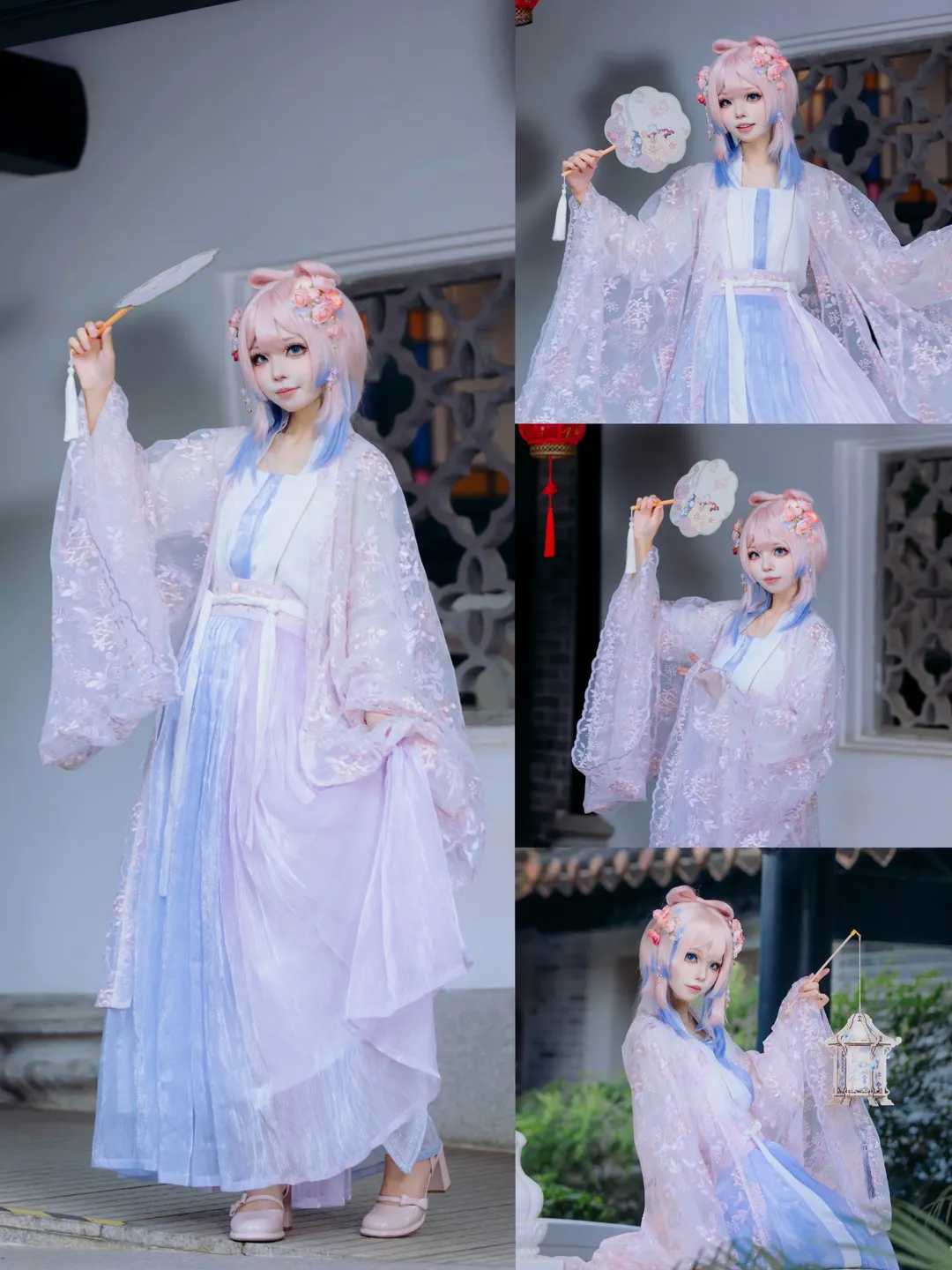 原神, 二次元摄影, 珊瑚宫心海cos, 汉服cosplay, 古风外景动作 - 第1张